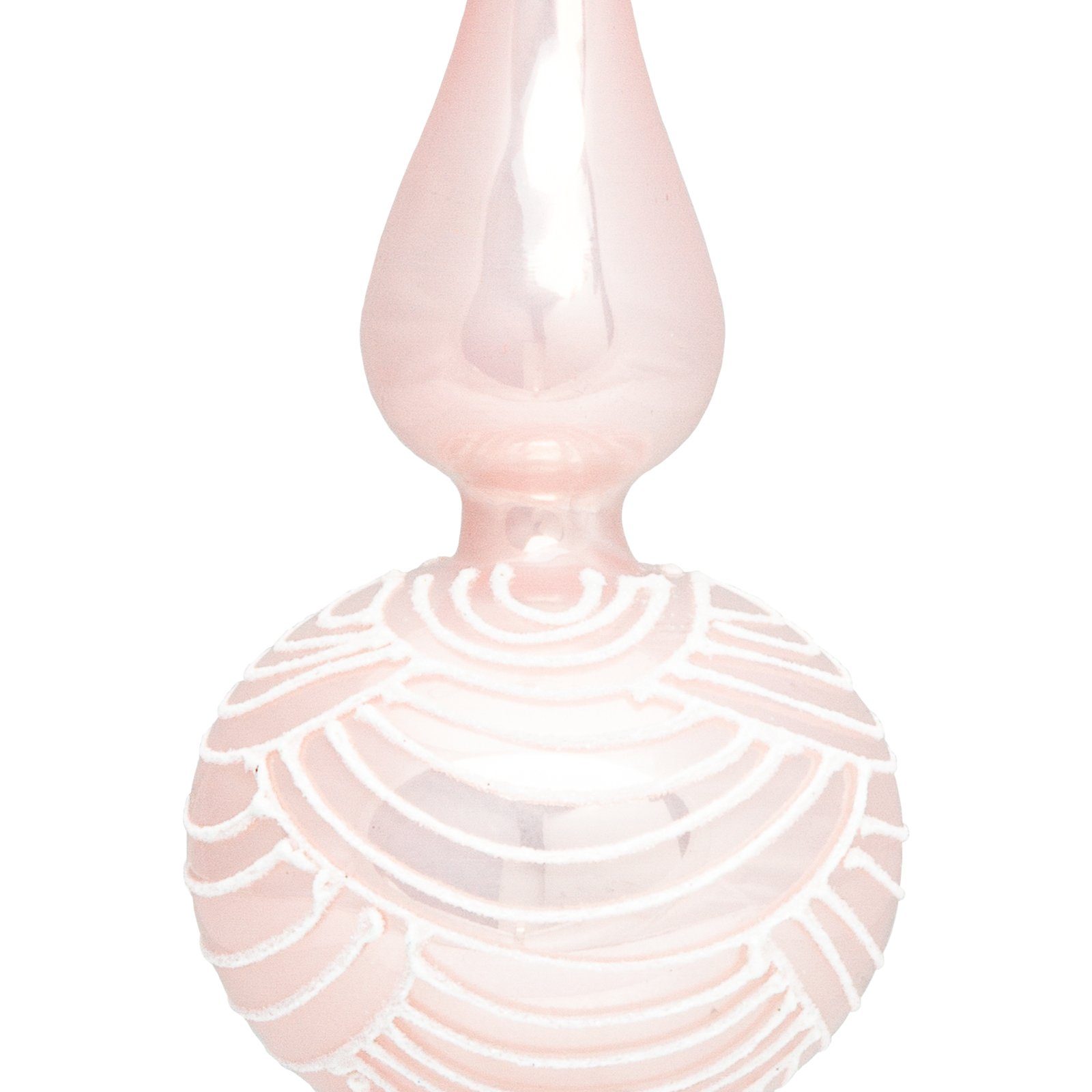 SIKORA Christbaumspitze SP6 Glitzer mit Highlights 2 Christbaumspitze Glas aus Verzierung Größen Rosa