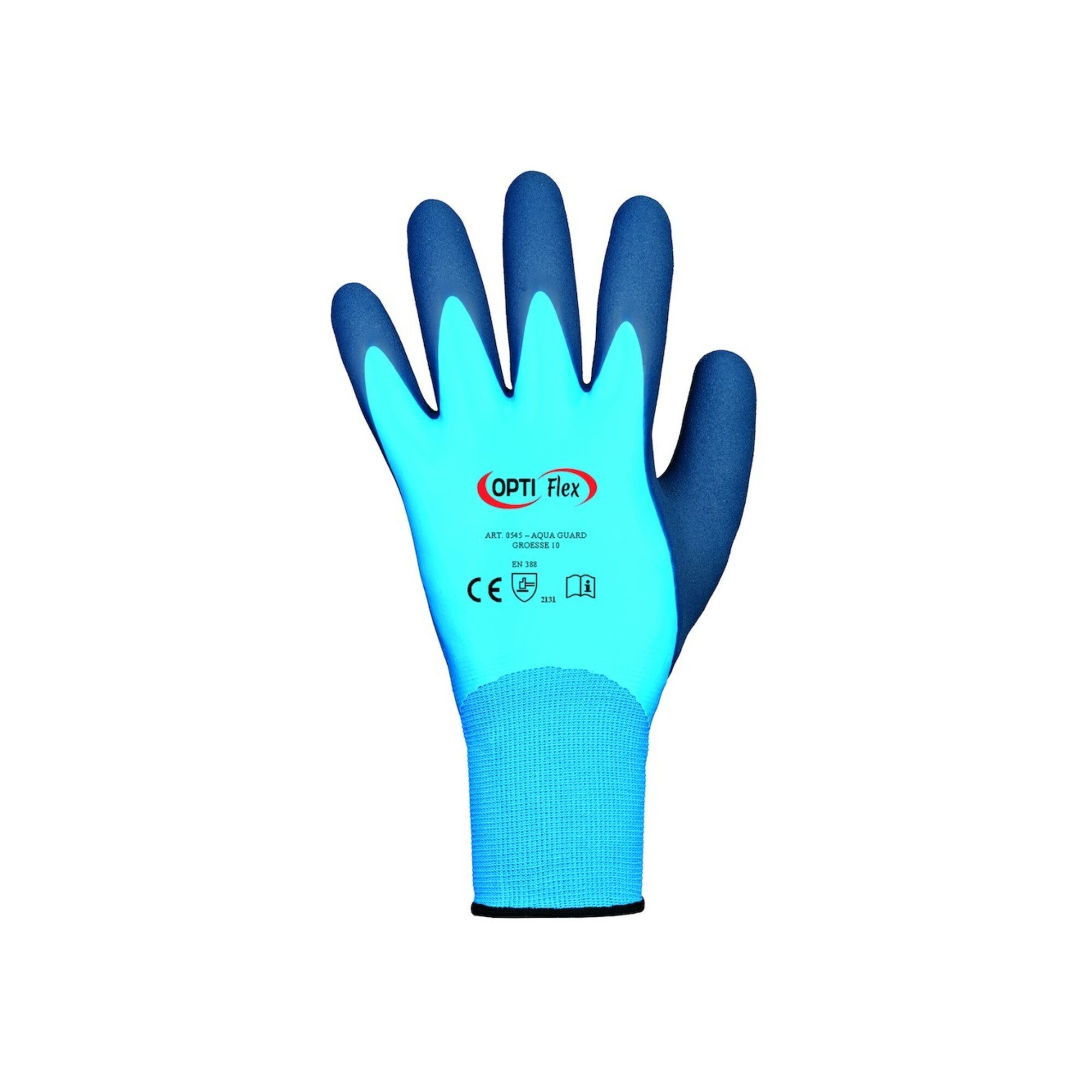 Feldtmann Universal Handschuhe Aqua Guard Gr.10 blau EN 388 PSA II PA m.Latex/Latex OPTIFL