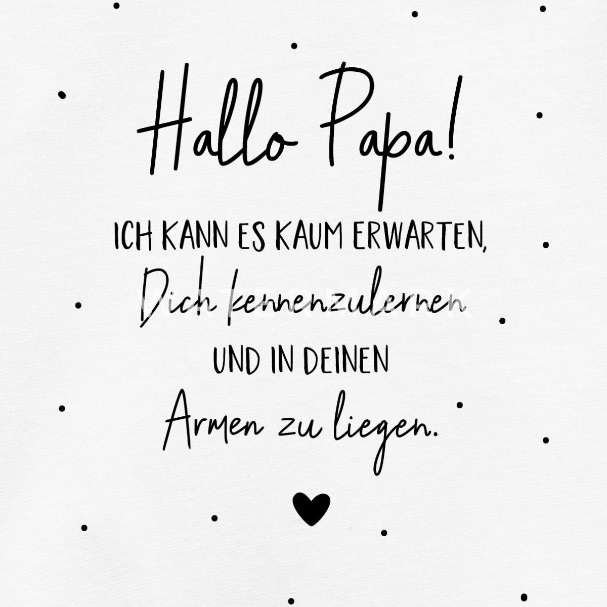 Spreadshirt Kurzarmbody Hallo Papa Geschenk Werdender Vater Kurzarm Tages Baby Body (1-tlg) – Bild 2 von 5