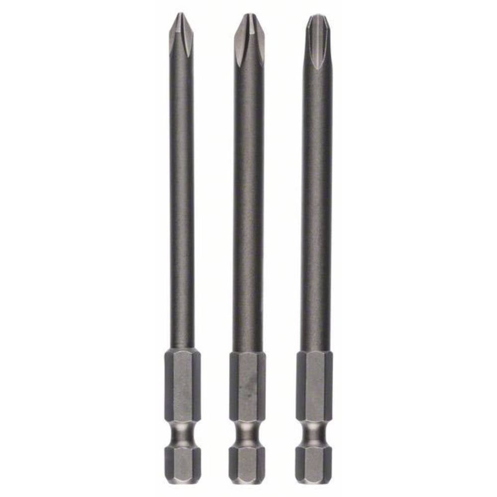 BOSCH Kreuzschlitz-Bit Schrauberbit-Set Extra-Hart, 3-teilig, PH1, PH2, PH3, 152 mm