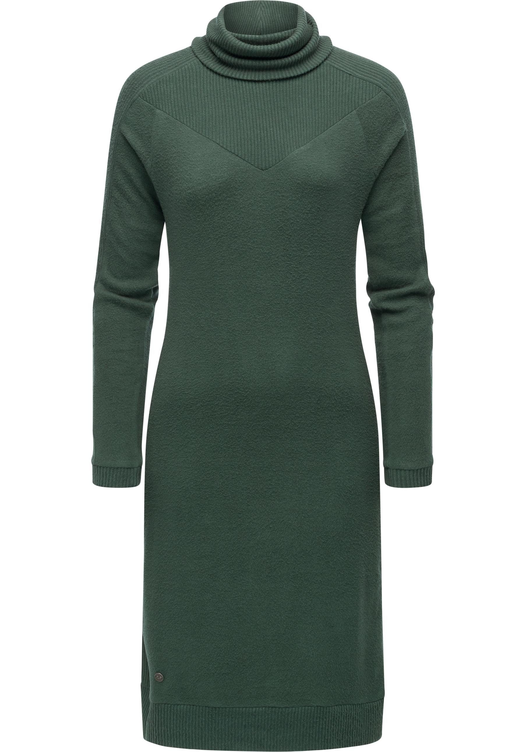 Ragwear Jerseykleid Peona Modisches Damen Pulloverkleid mit Rollkragen