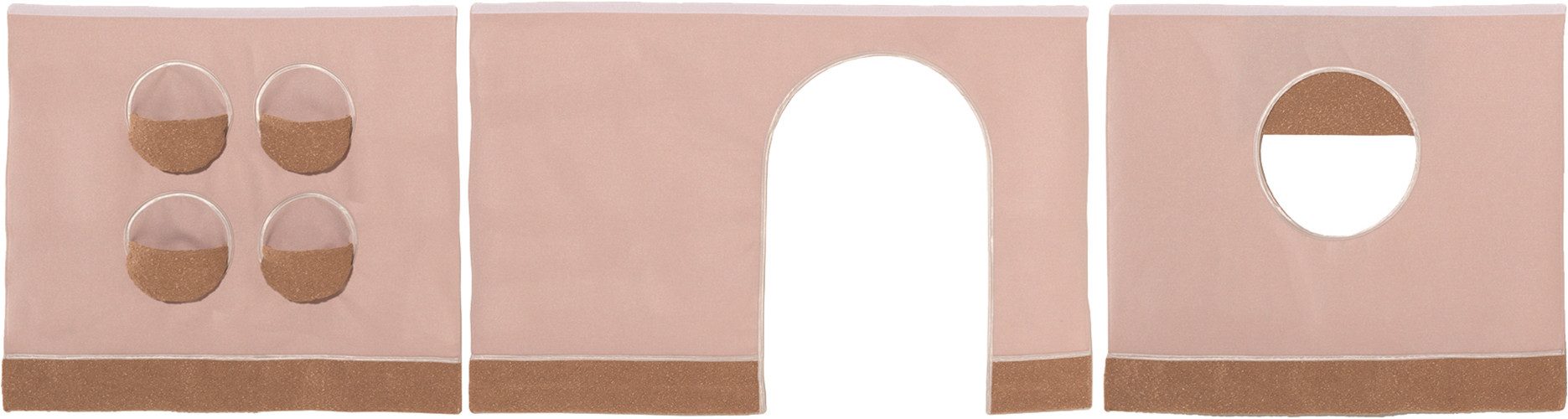 Vipack Spielbett (Made in Europe), aus Eiche geölt, LF 90x2000cm, RR, Leiter, Vorhang u. Absturzschutz