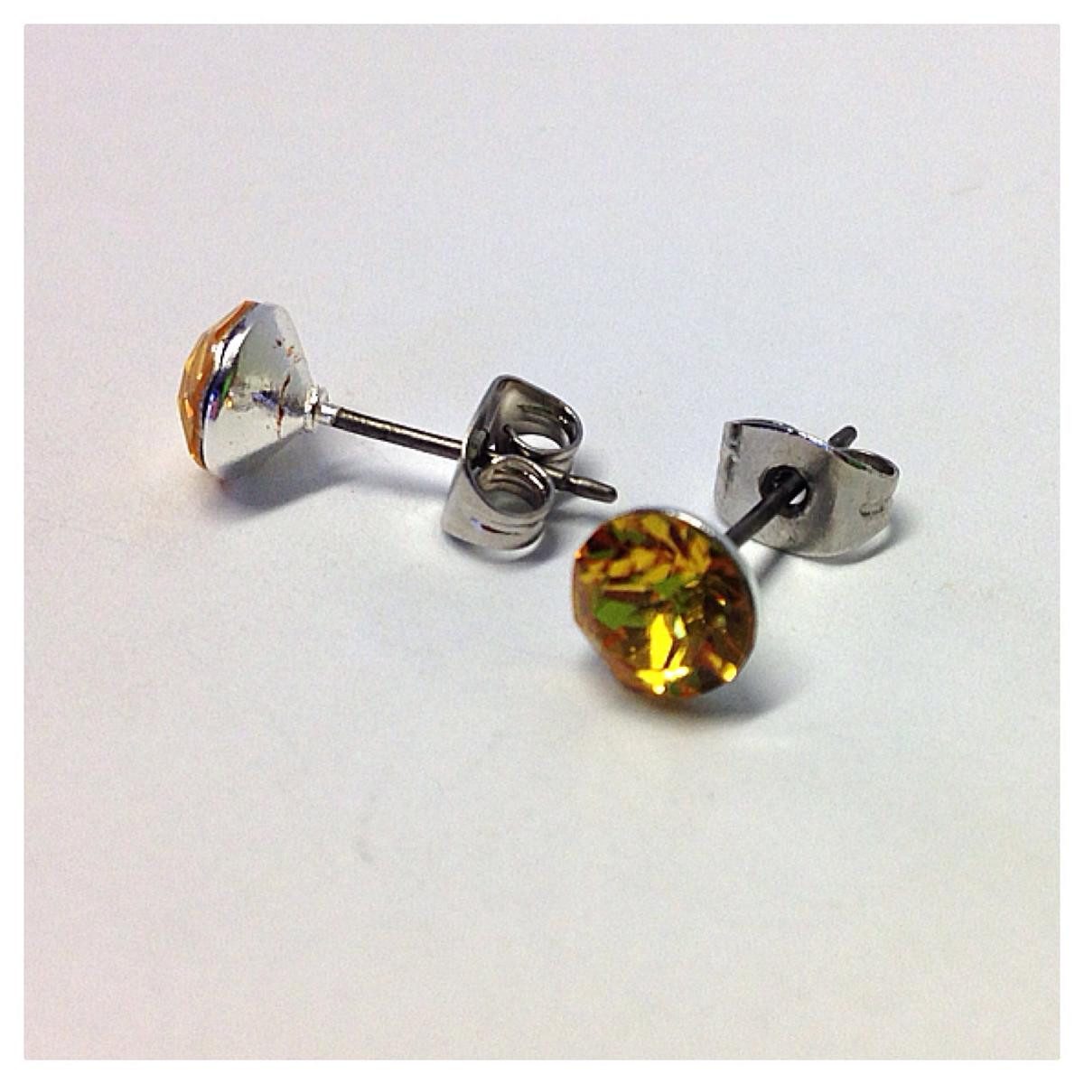 Edelschmiede925 Ohrstecker-Set Edelschmiede925 Ohrstecker Modeschmuck (Stift = Titan) m Swarovski