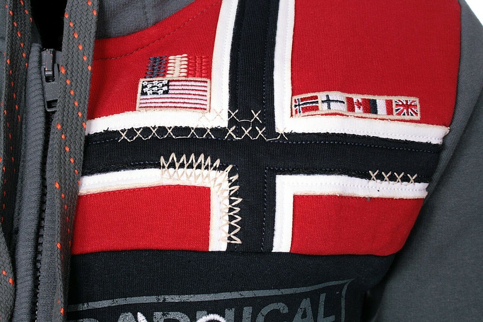 Geographical Norway Sweatjacke Sweatjacke Sweater Sweat Shirt Hoodie Übergangs Jacke Frühlings Jacke