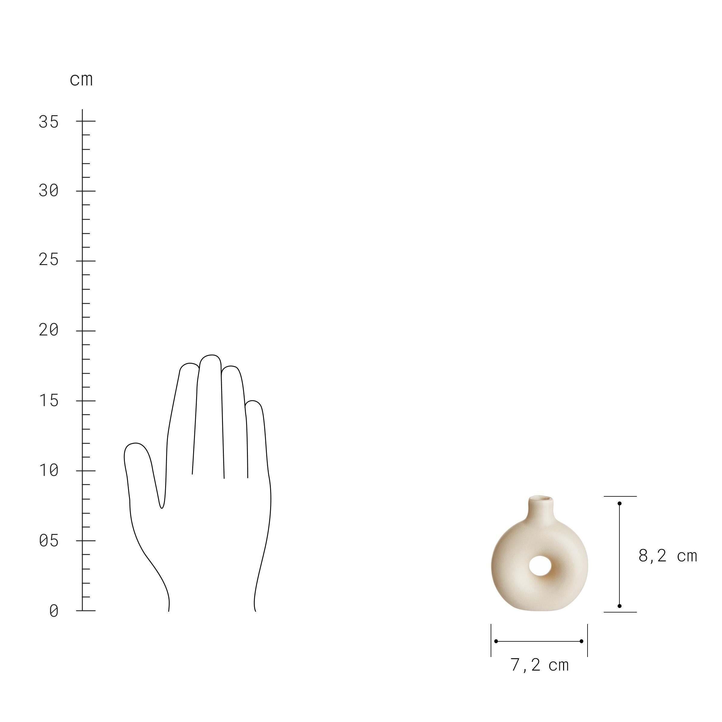 BUTLERS LOOPY Dekovase 8cm Beige Höhe Mini Vase