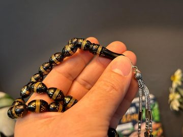 TesbihBid Kettenanhänger Gebetskette Tesbih Misbaha Tasbeeh Amber Prayerbeads Rosary Kuka Hand (33-tlg)