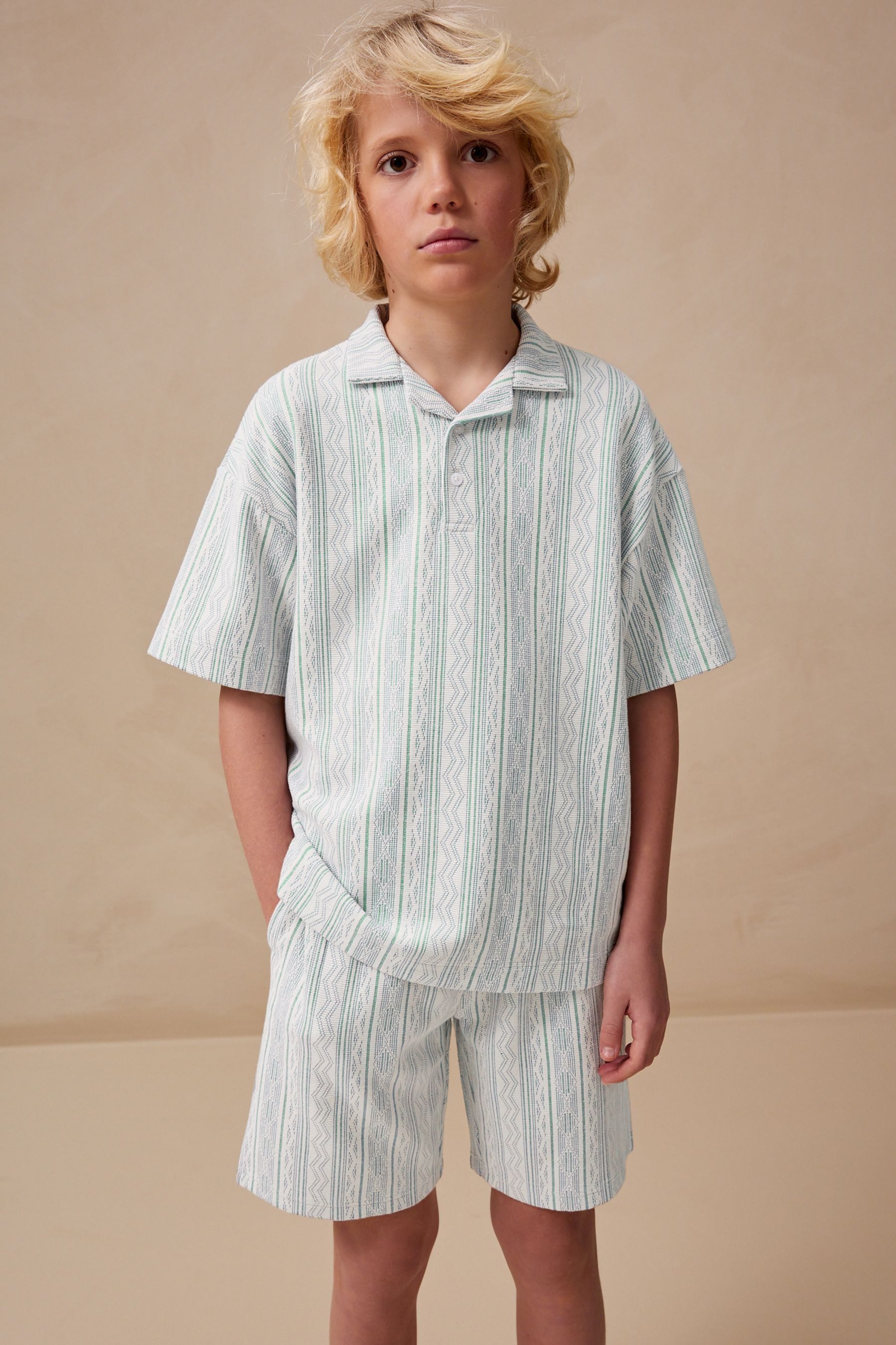 Next Shirt & Shorts Polo-Shirt mit Kragen und Shorts im Set (2-tlg)