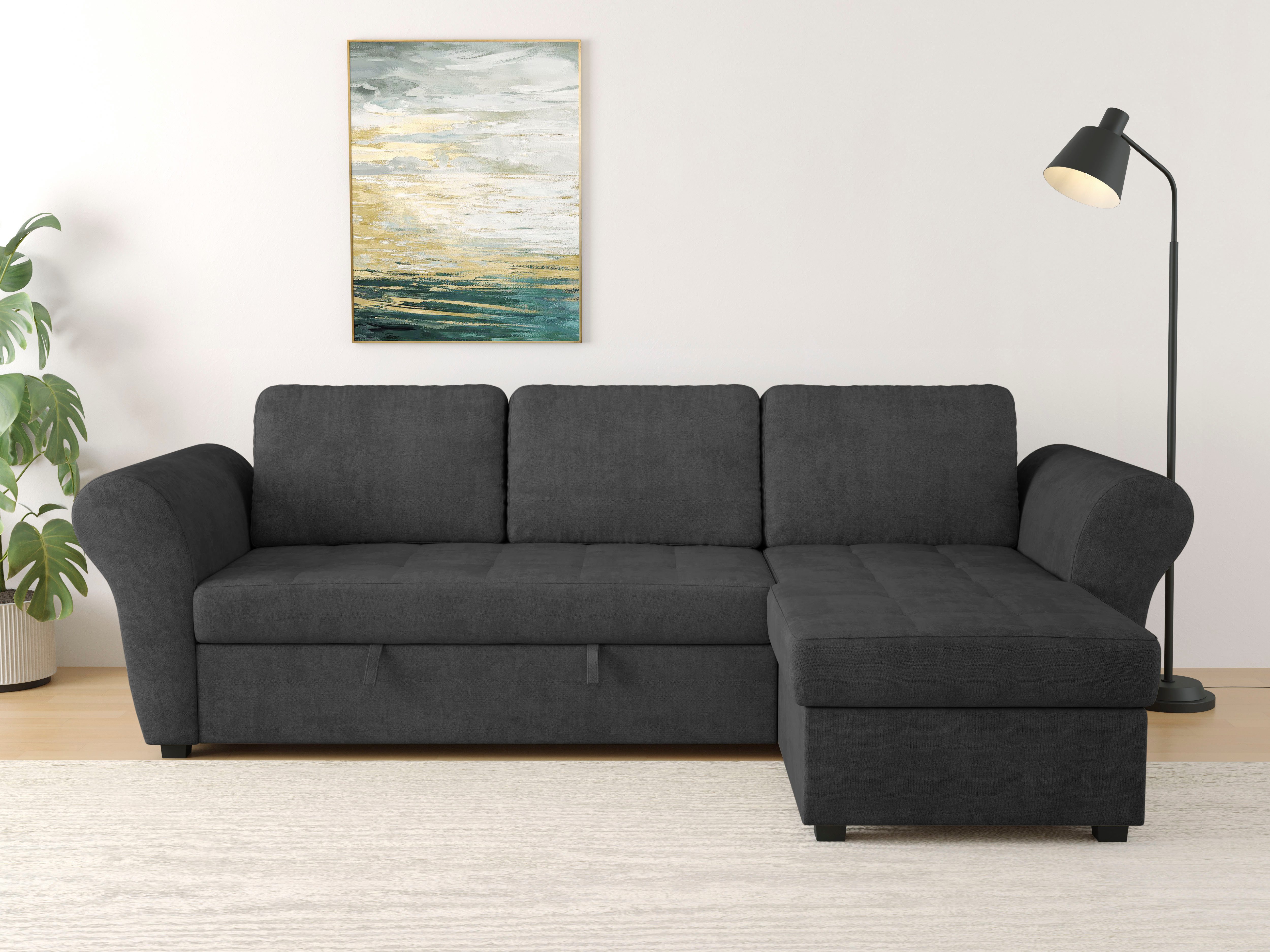Trends by HG Ecksofa Lasse L-Form, B: 259 cm, mit Bettfunktion & Bettkasten