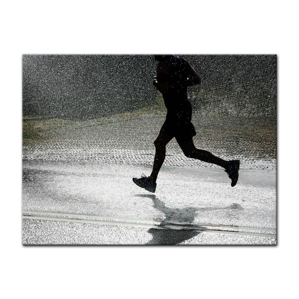 Bilderdepot24 Leinwandbild Running Retro, Sport