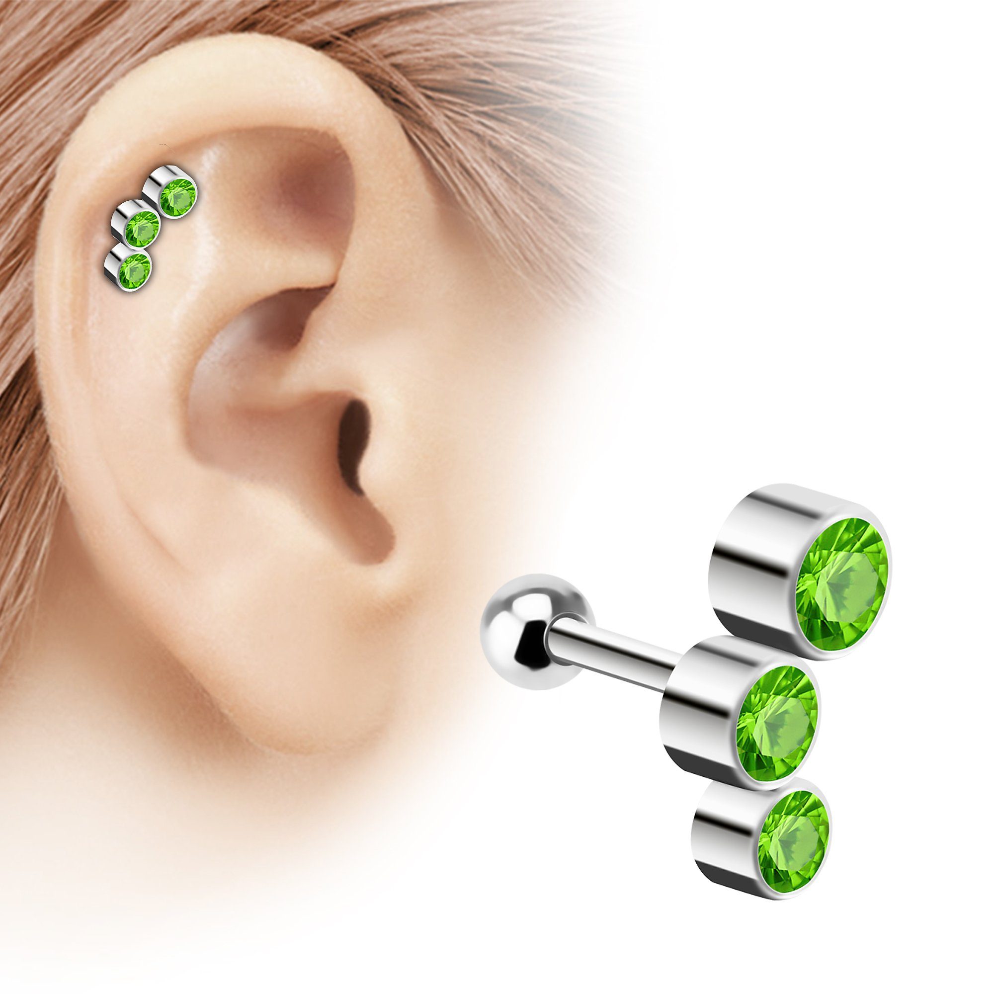 Taffstyle Piercing-Set Ohr Tragus Knorpel Helix günstig online kaufen