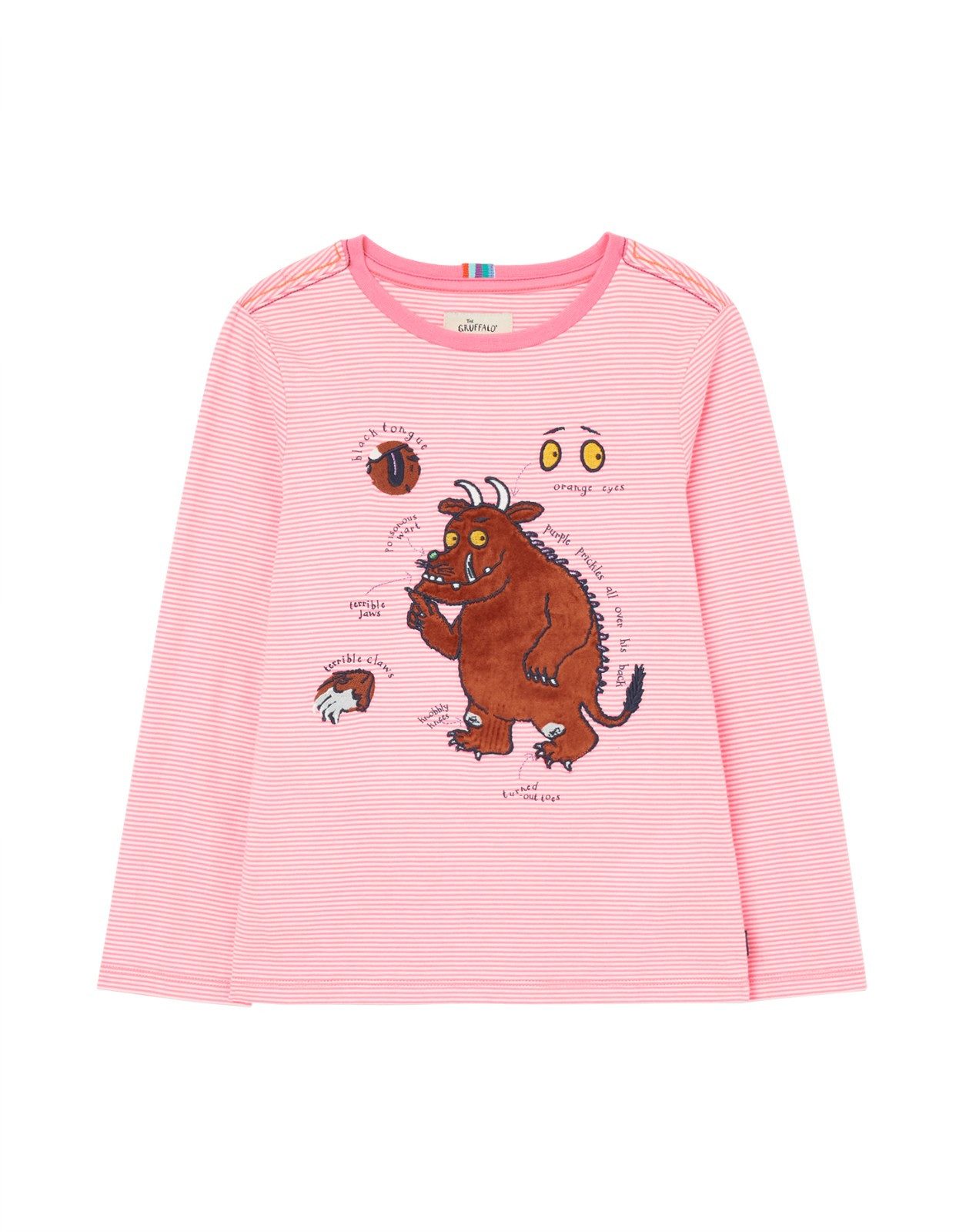Tom Joule Langarmshirt Tom Joule Langarmshirt rosa AVA The Gruffalo Grüffelo mit Streifen