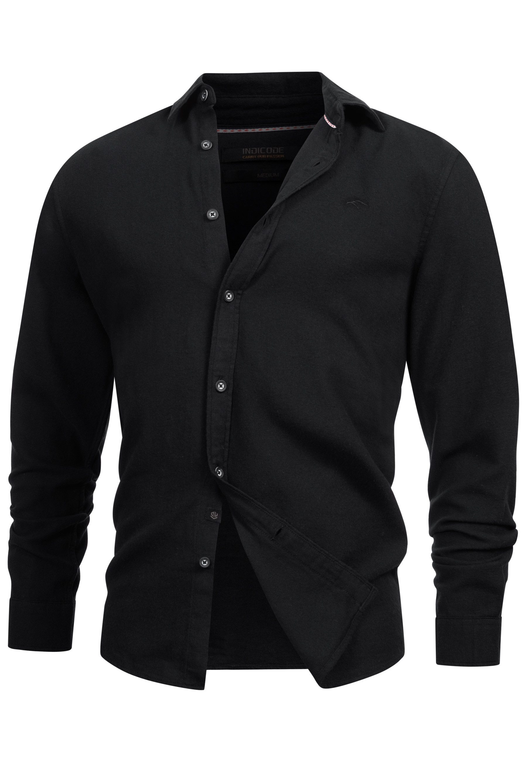 Indicode Langarmhemd Herren INGilman Herrenhemd Langarm aus 100 % Baumwolle günstig online kaufen