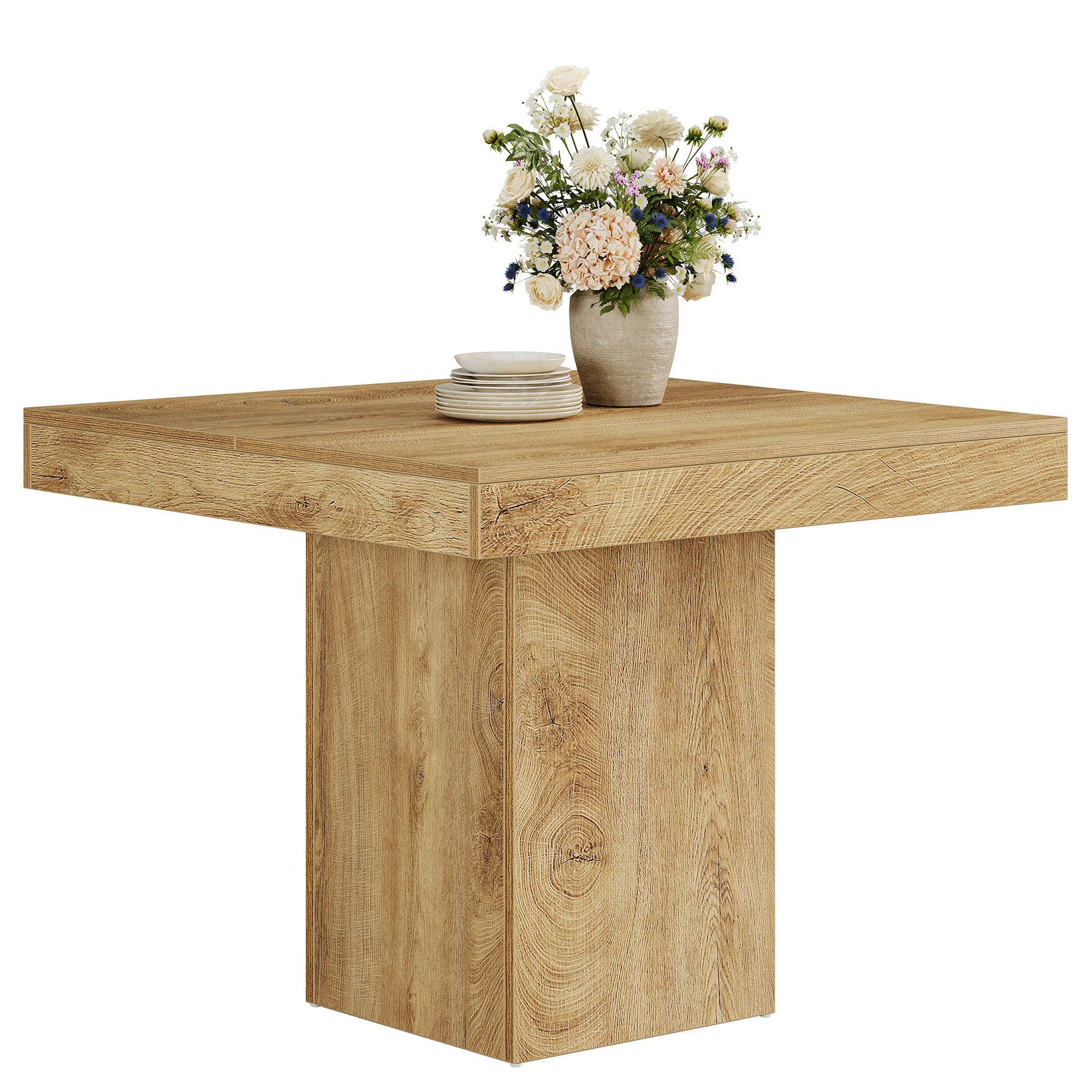 Tribesigns Esstisch Quadratischer Küchentisch für 4 Personen, 100 cm Holz E günstig online kaufen