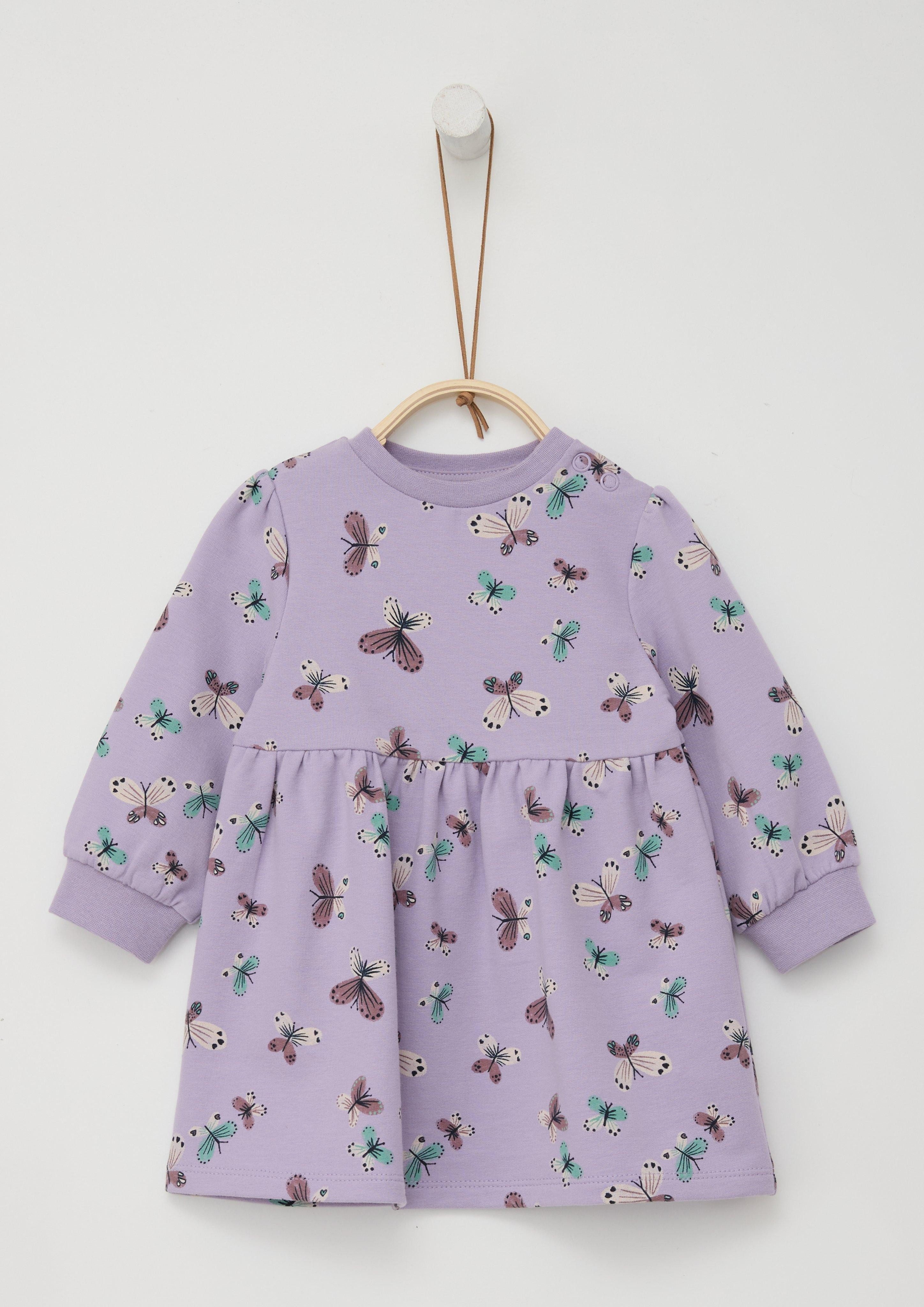 s.Oliver Jerseykleid Sweatkleid aus Baumwolle Raffung günstig online kaufen