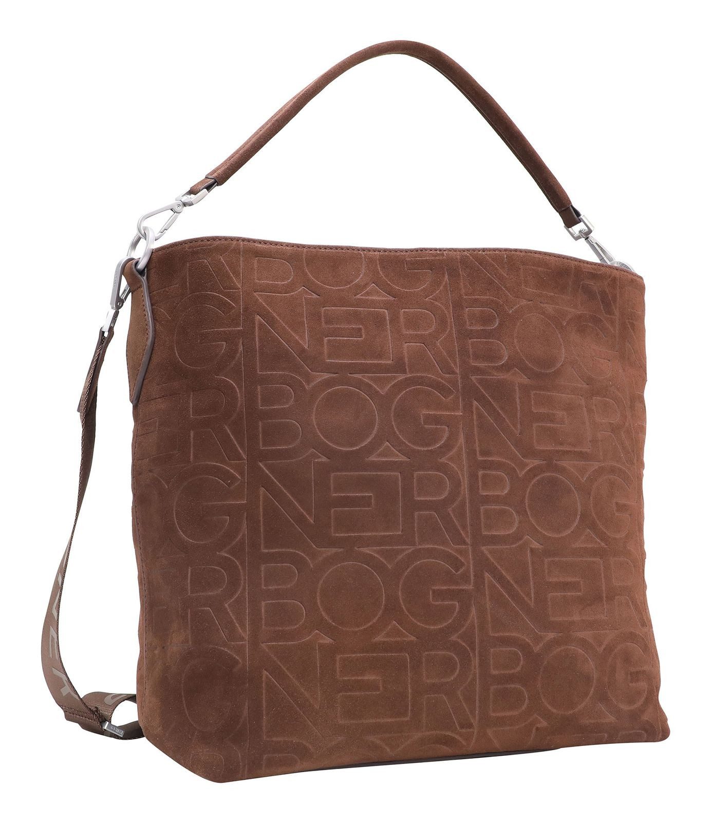 BOGNER Schultertasche Jessi Hobo Bag (Set, 2-tlg), aus echtem Leder