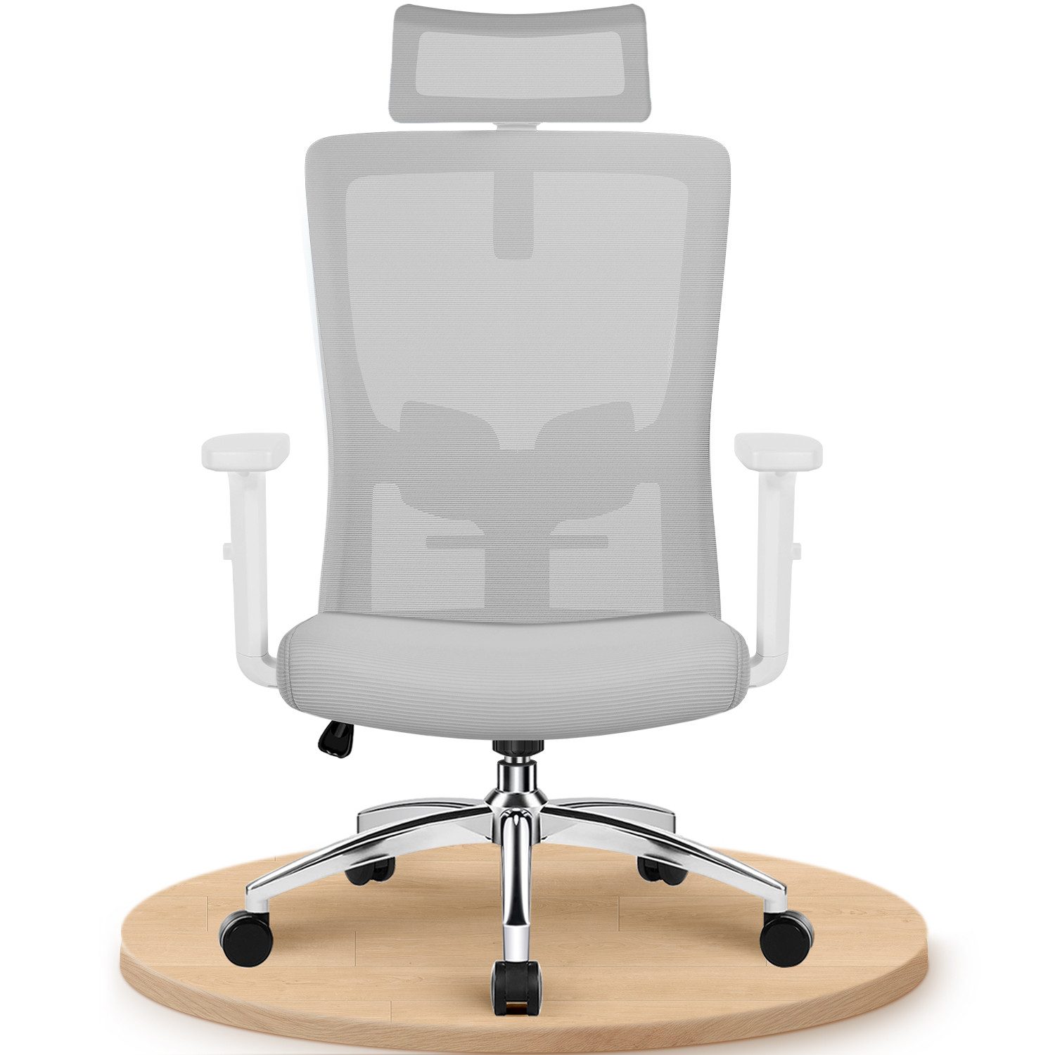 Adormii Bürostuhl bürostuhl ergonomisch,schreibtischstuhl mit verstellbarer Lendenstütze (Ergonomischer bürostuhl mit verstellbaren Armlehnen, büro stuhl bis zu 135° neigbar, ergonomic office chair mit höhenverstellbarer, atmungsaktiv und komfortabel, bür