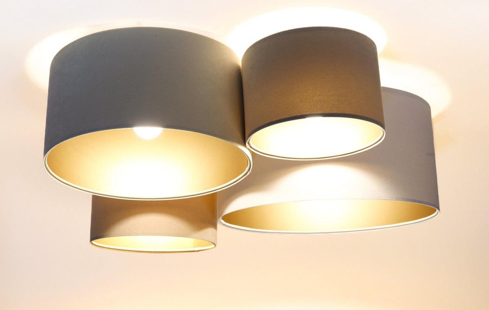 ONZENO Deckenleuchte 4Flame Elegant Natural 1 92x30x92 cm, einzigartiges Design und hochwertige Lampe