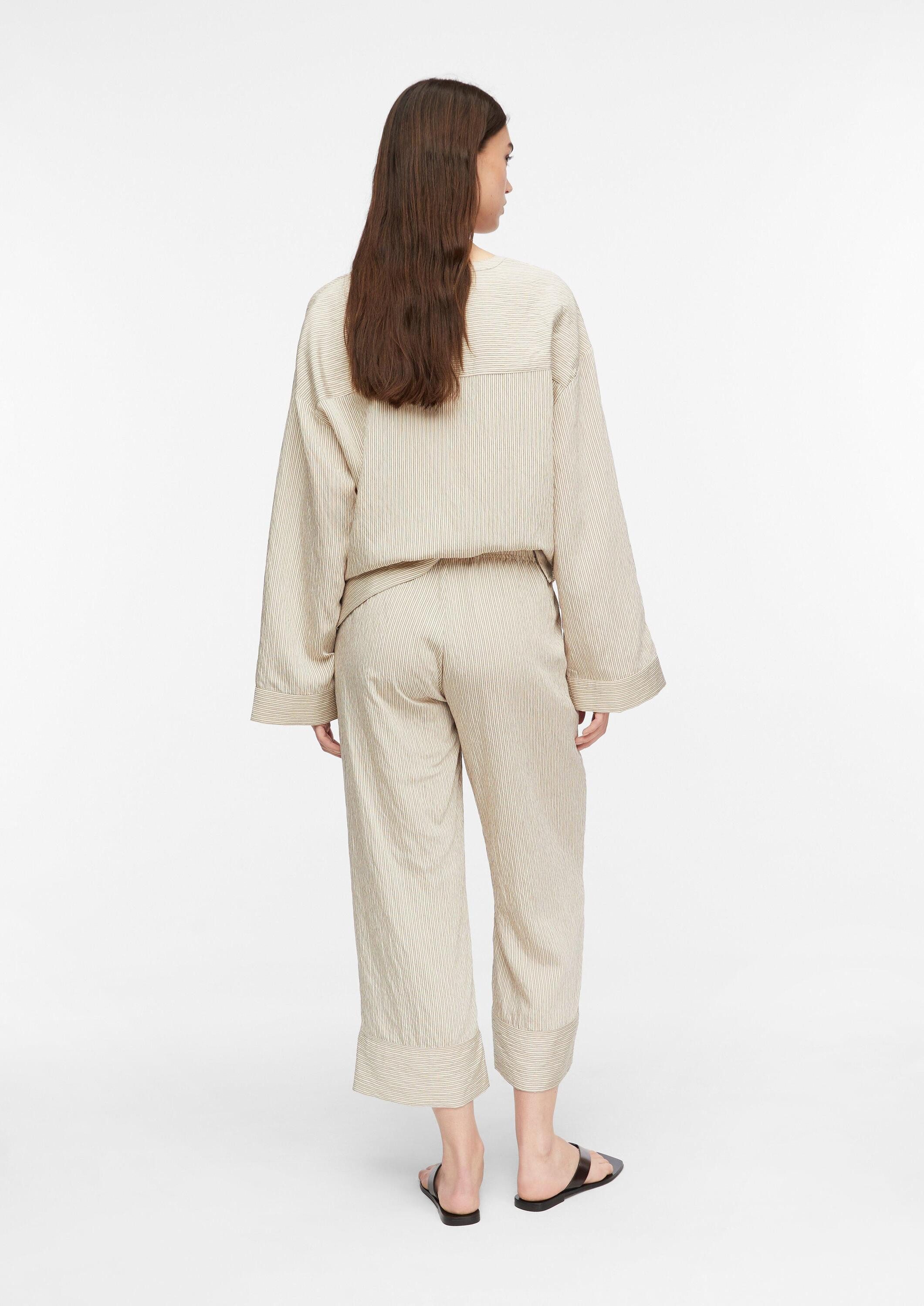 comma 7/8-Hose Hose Leichte Viskosemix-Culotte mit Streifen