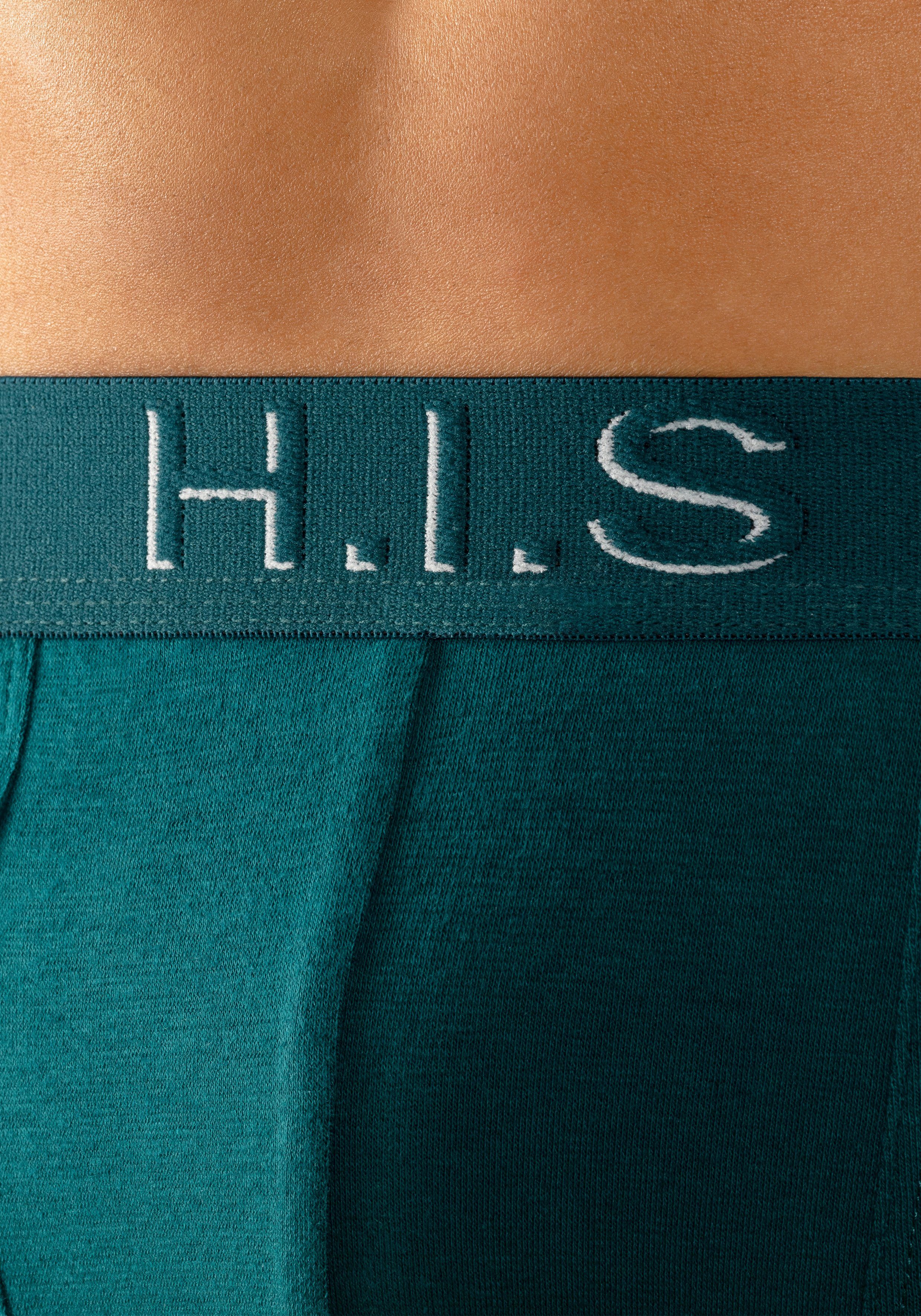 H.I.S Hipster (Packung, 5-St) knapp sitzende Boxershorts am Webbund mit Logoschriftzug mit 3D Effekt