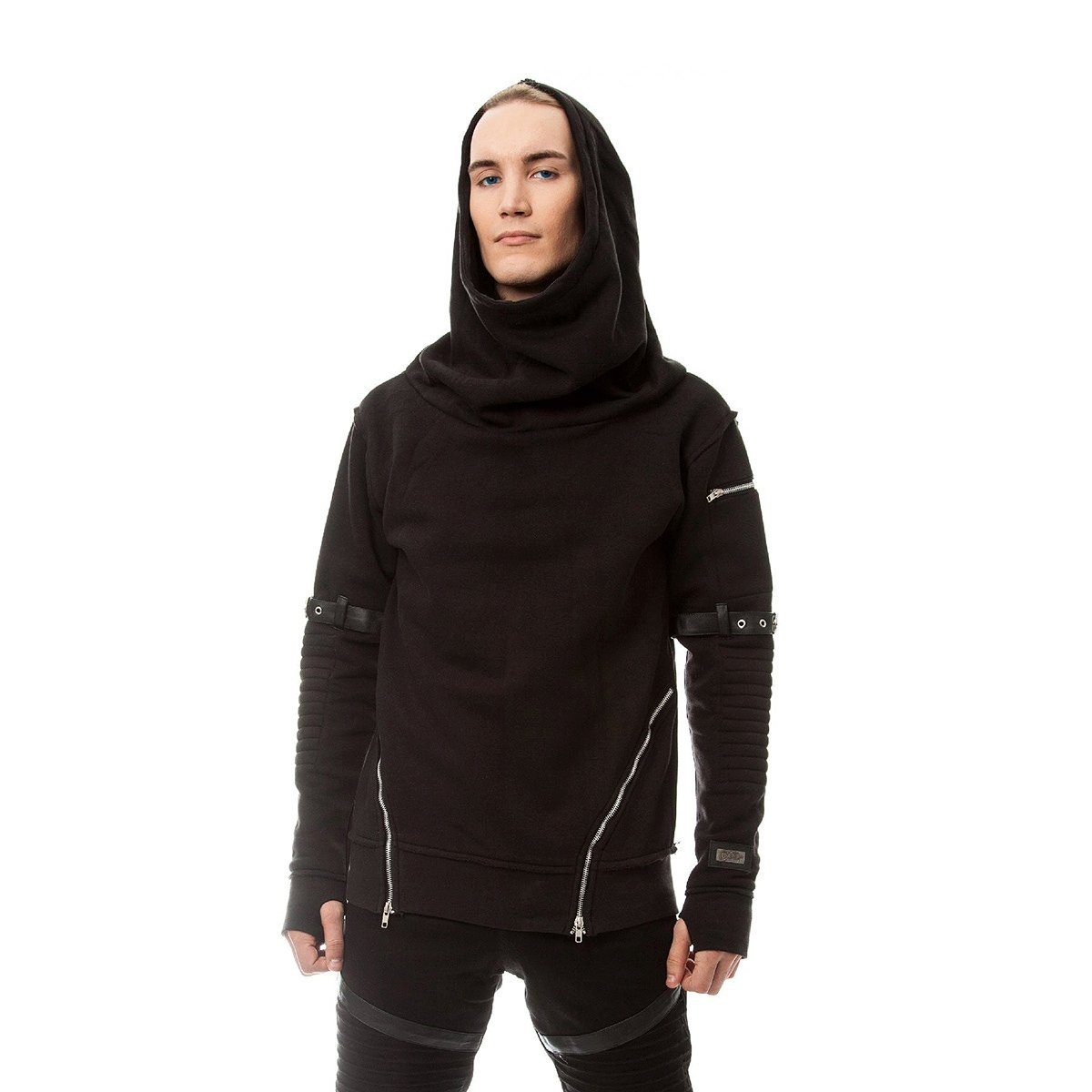 Vixxsin Hoodie Voyage Hood Gothic Metal Zips Punk Hoodie Sweatshirt