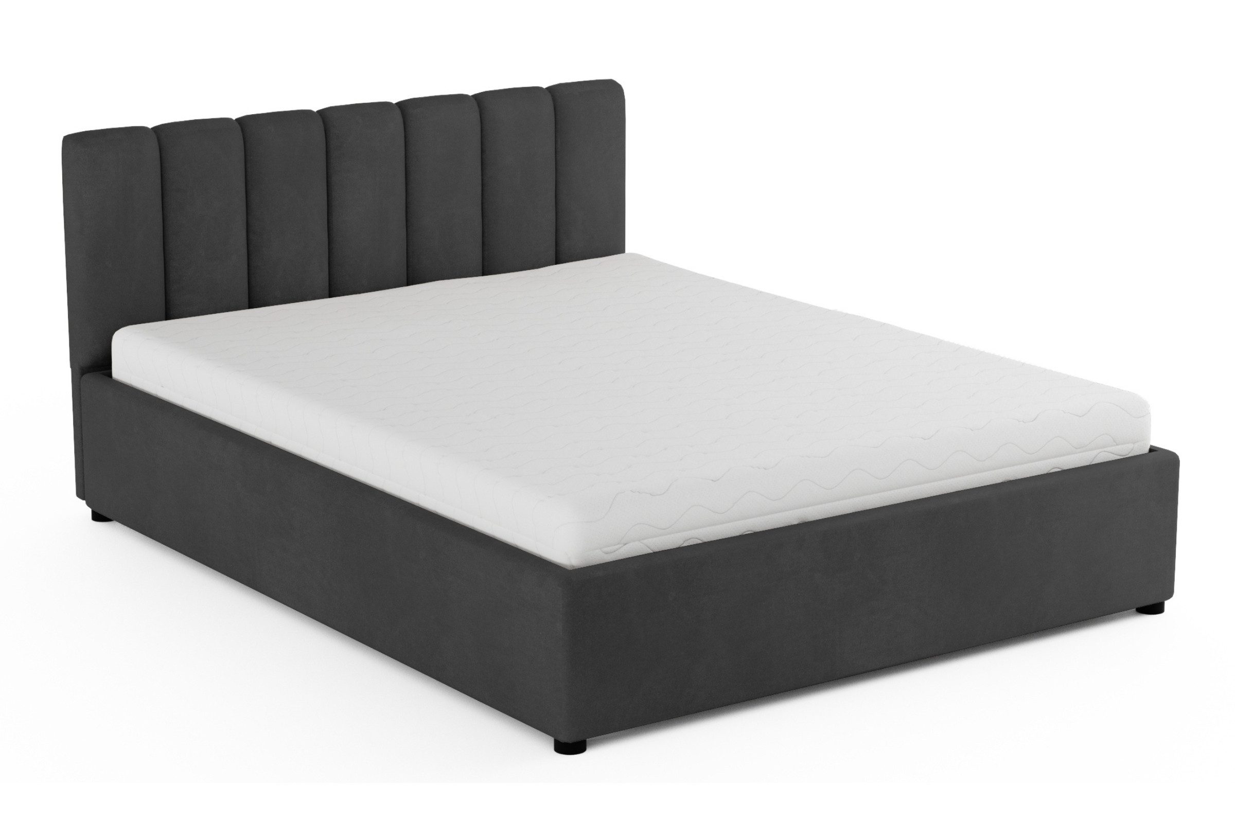Deine Möbel 24 Polsterbett VIANA mit Bettkasten, Lattenrost & Gasdruckfedern, Funktionsbett (Set, 1-tlg., Farben: Ecru, Beige, Hellgrau, Grau, Anthrazit, Schwarz), 140x200 160x200 180x200 200x200 cm