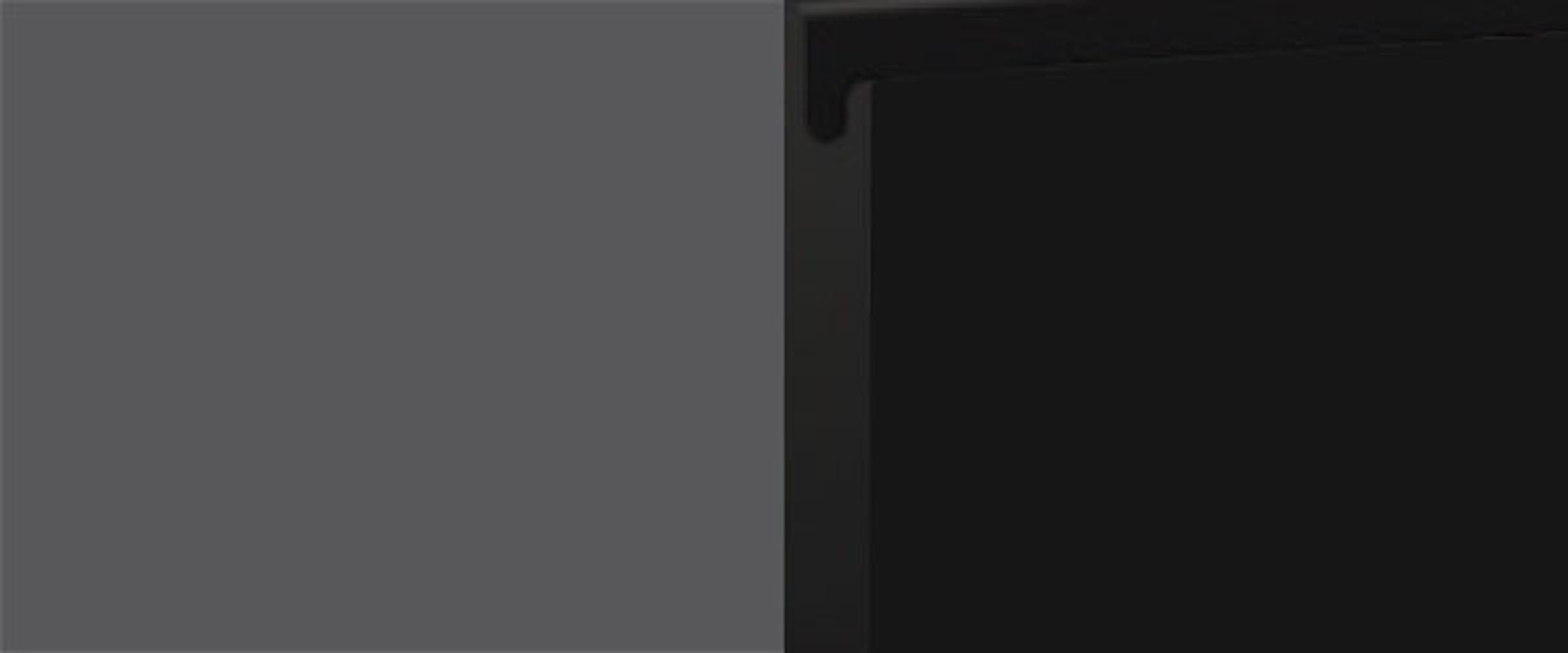 45cm Sockelblende grifflos super Feldmann-Wohnen und Sockelfarbe vollintegriert Front- wählbar Velden, matt schwarz