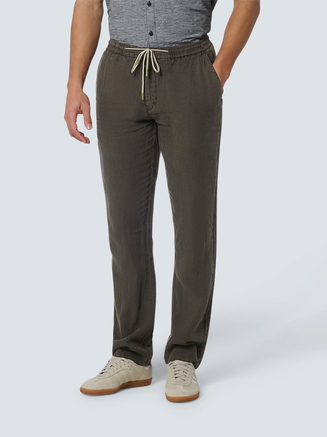 NO EXCESS 5-Pocket-Jeans Pants Linen Garment Dyed