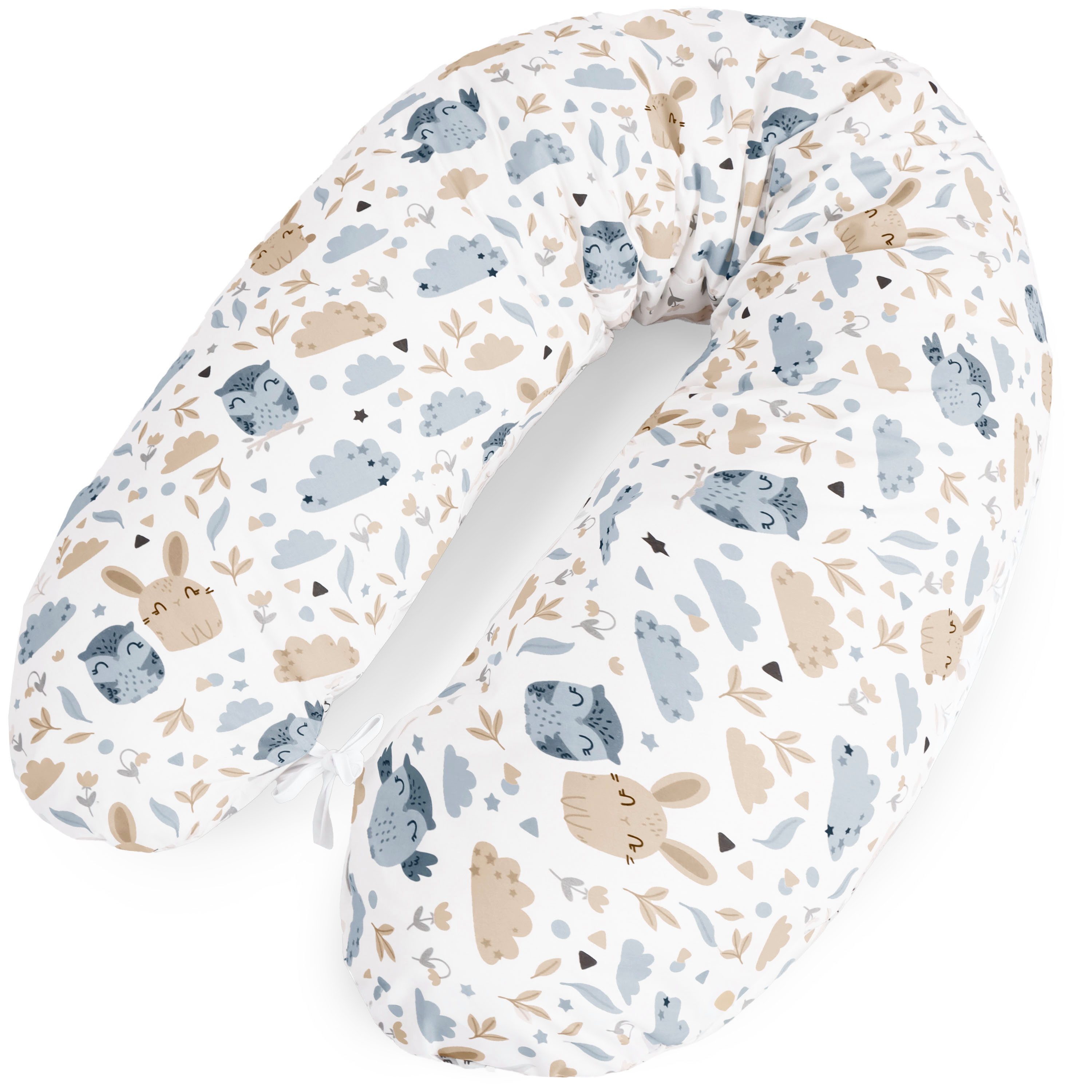 Amilian Stillkissen XXL 170 cm - Schwangerschaftskissen & Seitenschläferkissen mit Bezug, - Lagerungskissen - Nursing Pillow - Pregnancy Pillow, mit Füllung, Schlafkissen für Seitenlage - Körperkissen
