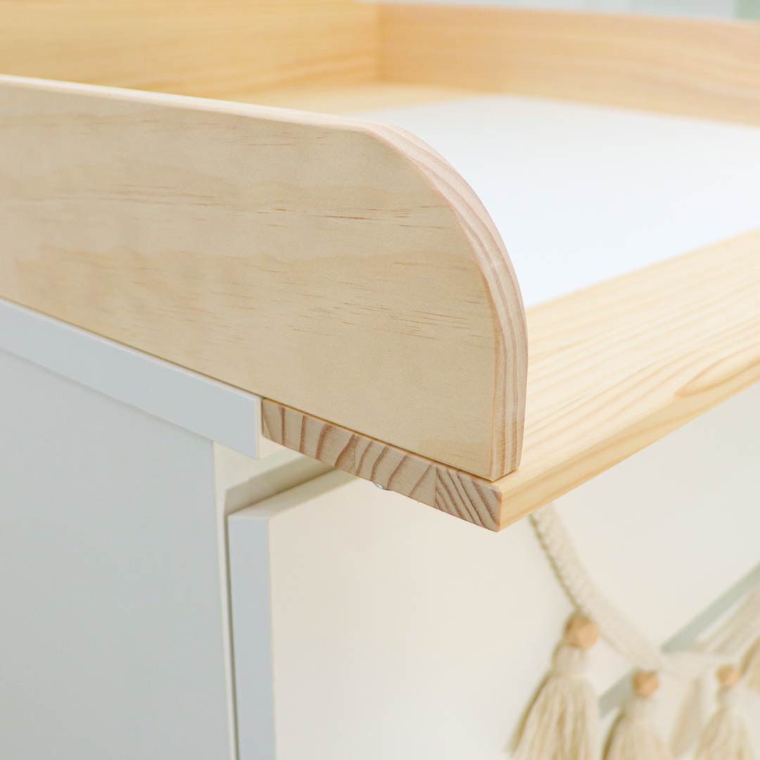 Puckdaddy GmbH Wickelaufsatz Pelle (108x10x80cm) für IKEA Hemnes Kommoden, Wickelaufsatz für IKEA Hemnes Kommode