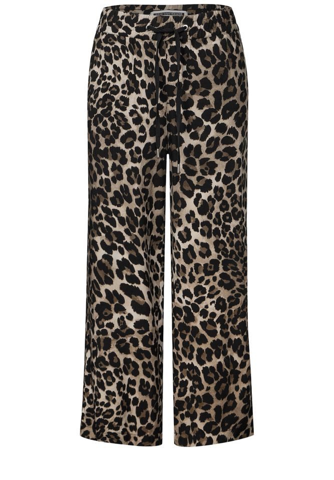 STREET ONE Stoffhose – Gemusterte Wide günstig online kaufen