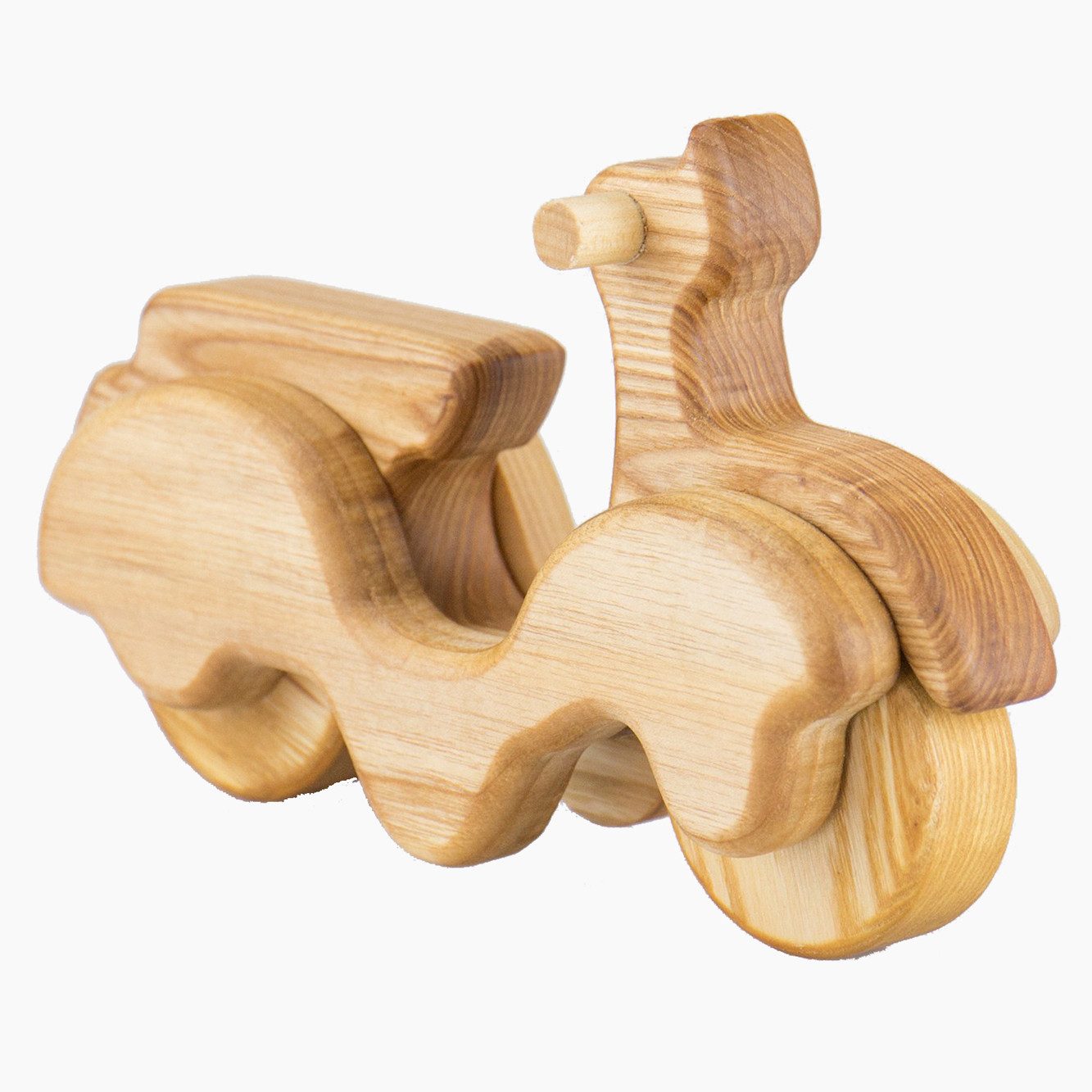 Lotes Toys Spielzeug-Motorrad Holz Motorrad Roller, (spar set, 1-tlg., packung), Gefertigt aus robustem Eschenholz