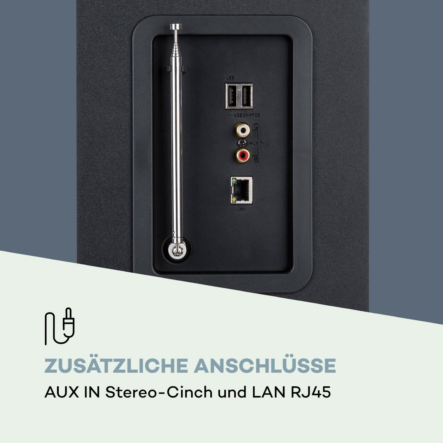 100 Wifi Karaboom Lautsprecher Schwarz 60 W) (Bluetooth;WLAN, Auna