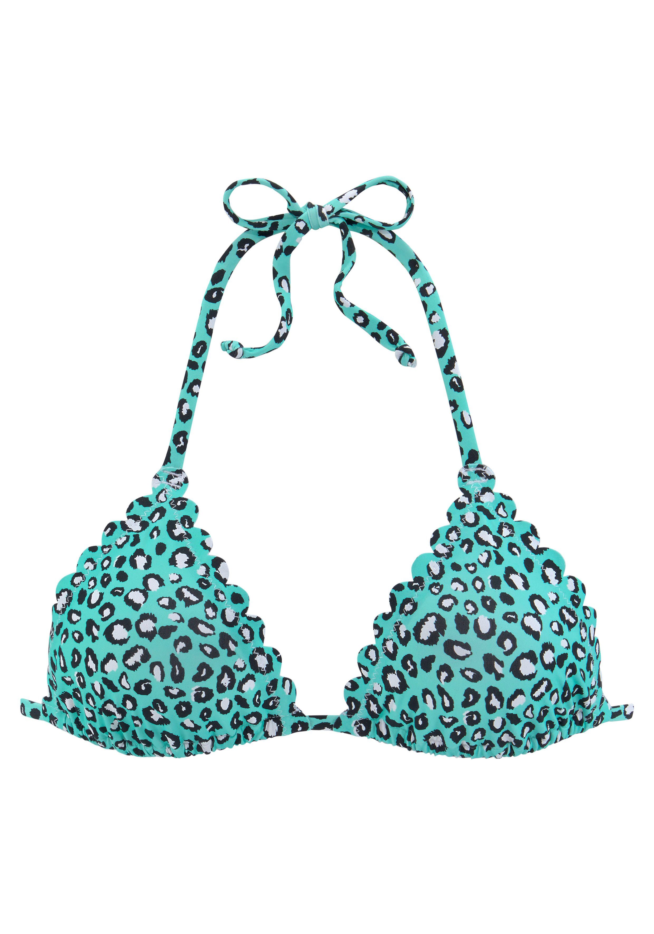 LASCANA Triangel-Bikini-Top Mae, farbenfroher Animalprint, herausnehmbare günstig online kaufen