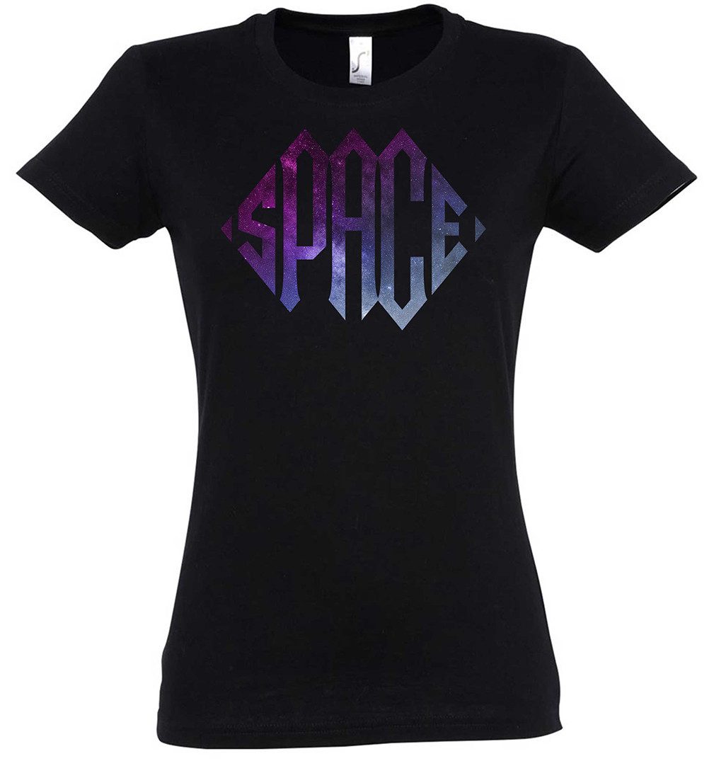 Print-Shirt Space Damen T-Shirt Astronaut Station Weltraum Universum Kosmaonaut