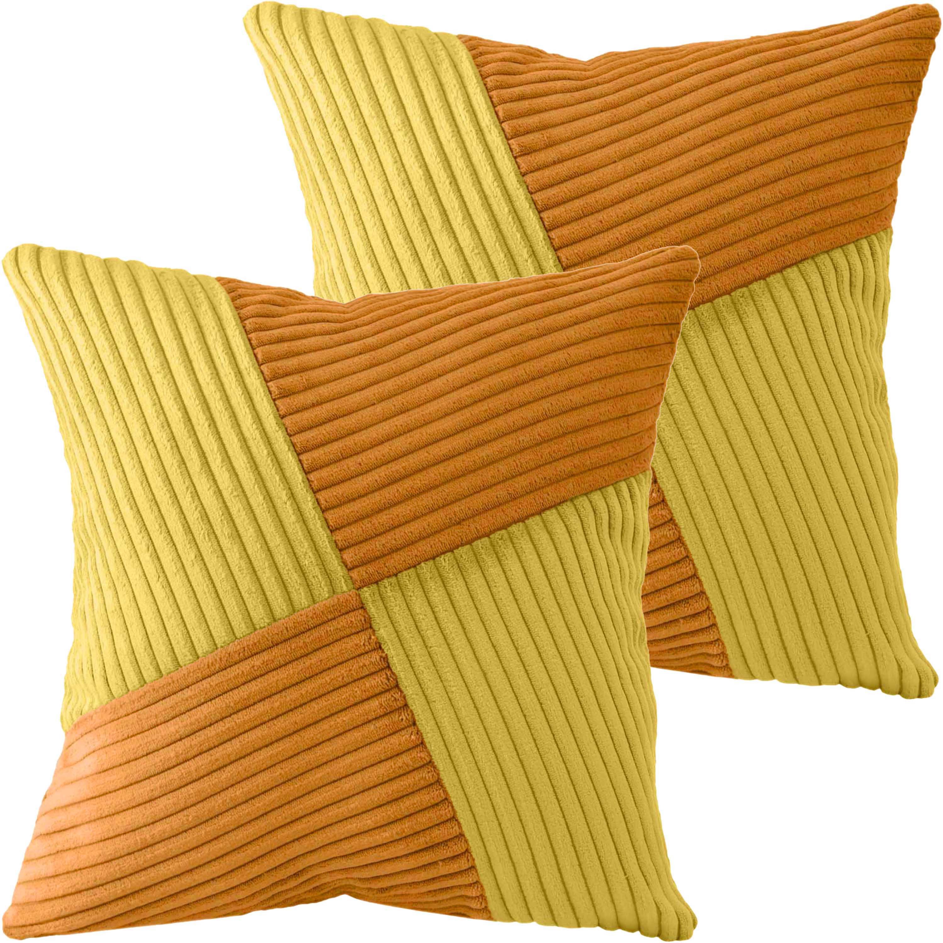 Amilian Dekokissen mit Füllung und Bezug - 2er Set - Zierkissen, Sofakissen günstig online kaufen