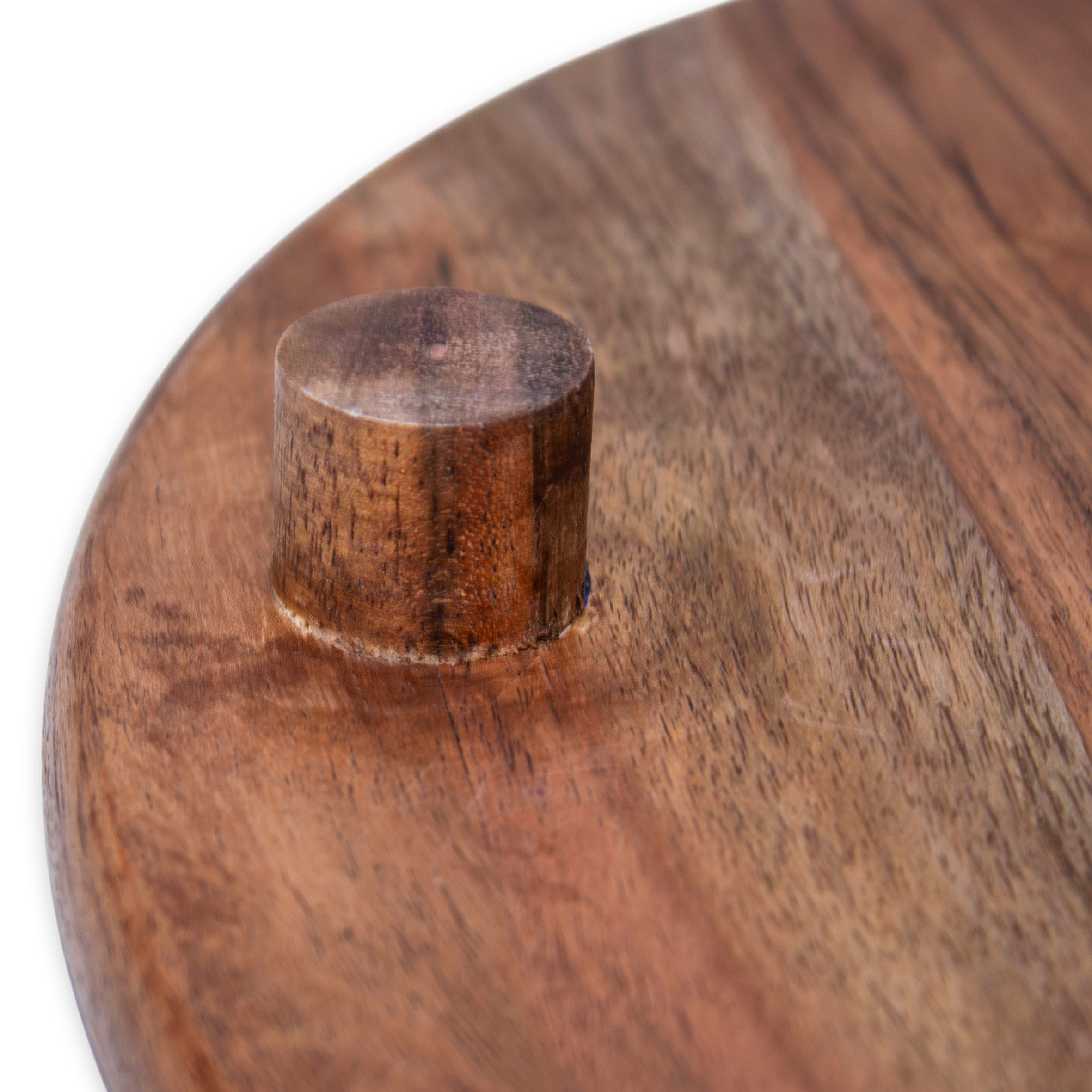 Spetebo Servierplatte Akazienholz groß lebensmittelecht - 37 cm, Akazienholz, (Stück, 1-tlg., 1), mit erhöhtem Rand – Bild 4 von 5