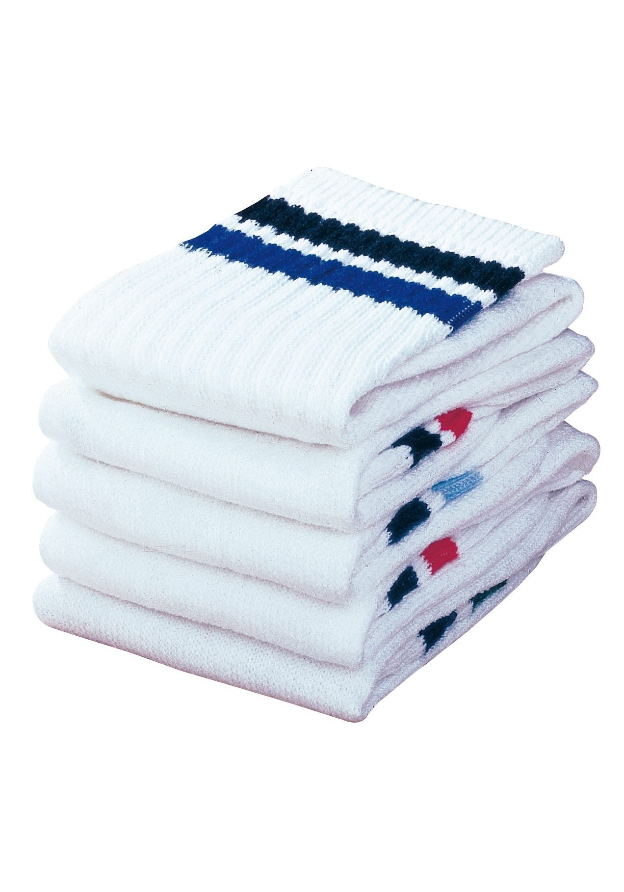 Go in Freizeitsocken Tennissocken Damen Herren Kinder Sportsocken Ringel Baumwollmischung (Packung, 6-Paar, Gr. 23-26 bis 47-50) mit Frottee, mit verstärkter Ferse & Spitze