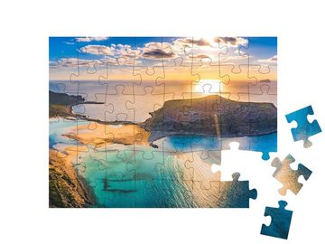 puzzleYOU Puzzle Balos Lagune mit Sandstrand, Kreta, Griechenland, 48 Puzzleteile, puzzleYOU-Kollektionen Kreta