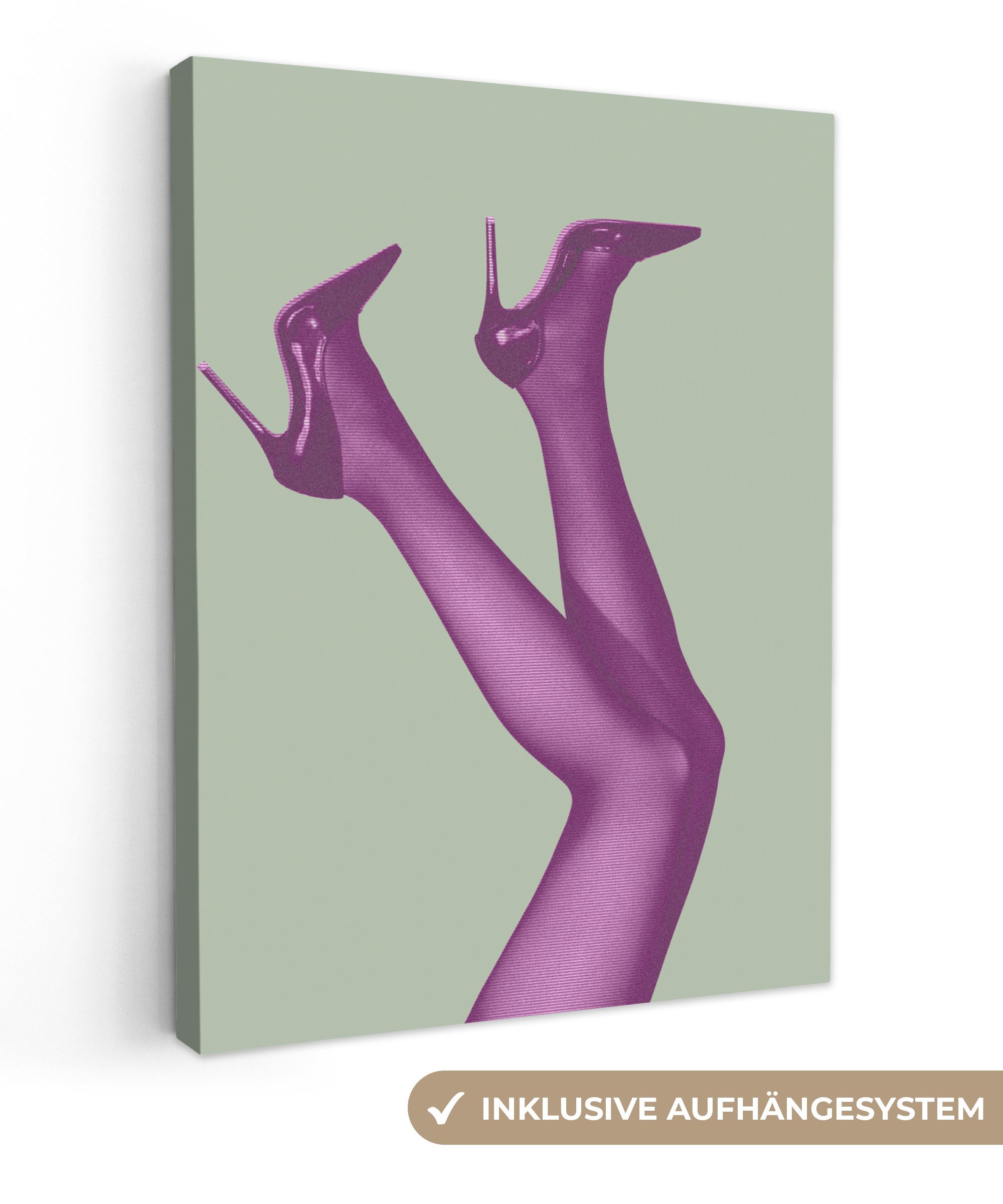 OneMillionCanvasses® Leinwandbild Beine - Fersen - günstig online kaufen