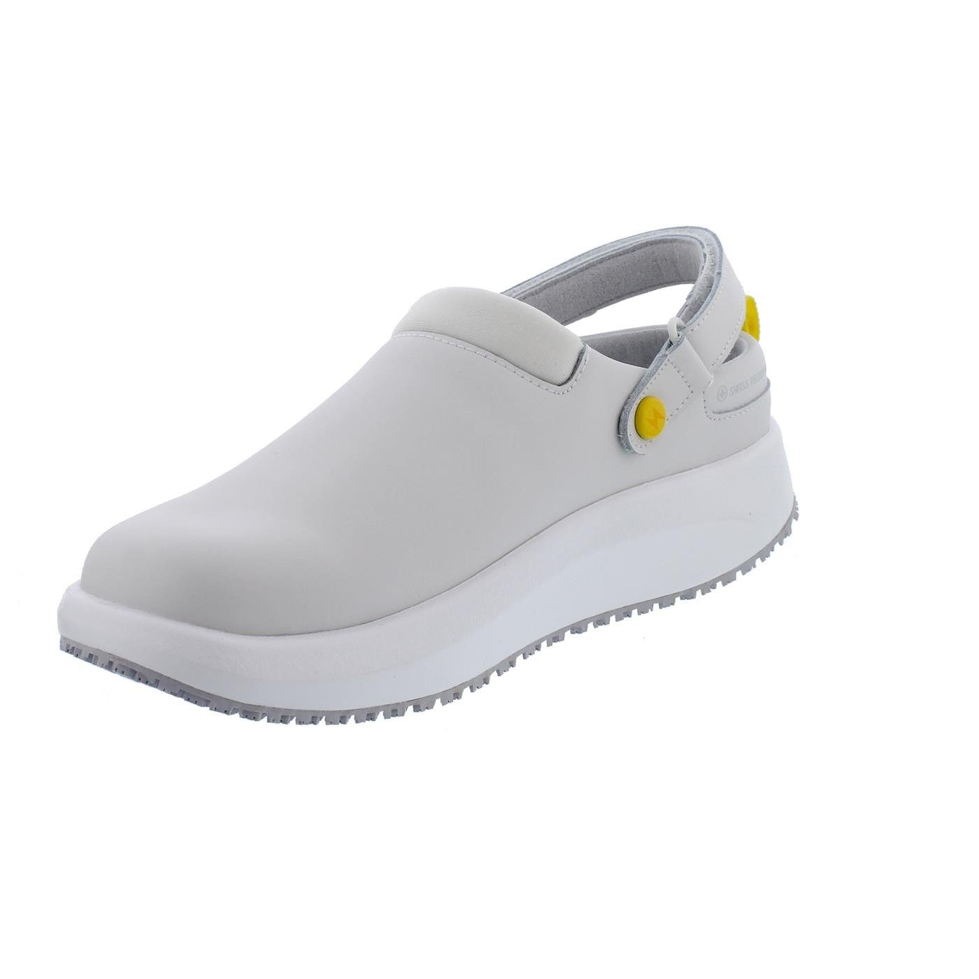 Joya Joya Ace ESD W White, Damenclog, Glattleder / Textil, Senso-Sohle JY02 Clog