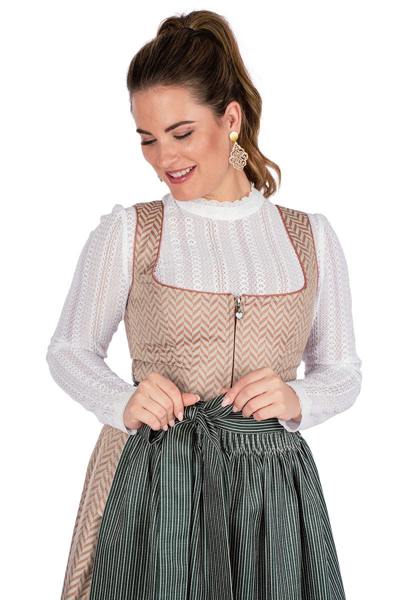 Dirndl Midi Dirndl 2tlg. - LUDOVIKA - rost/beige/tanne