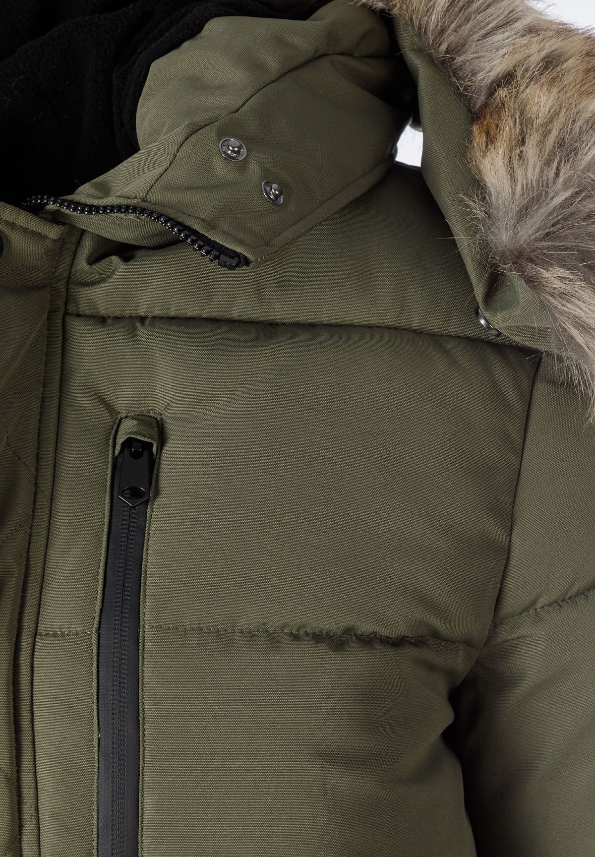 Respect Winterjacke Gefütterte Jacke mit Fellimitat (XS-XXL)
