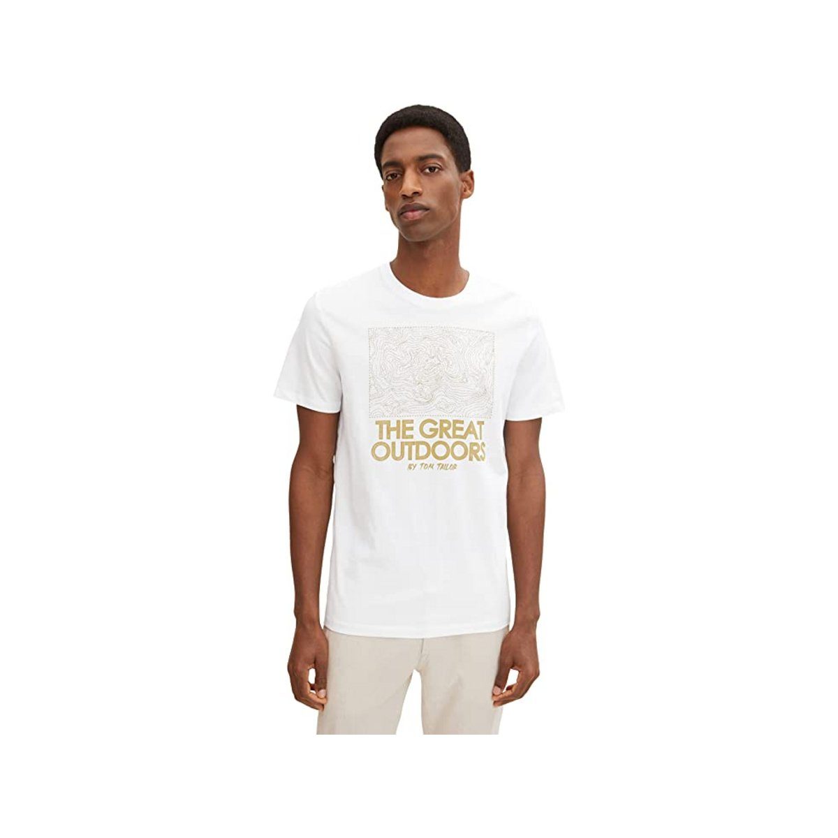 TOM TAILOR T-Shirt weiß passform textil (1-tlg)