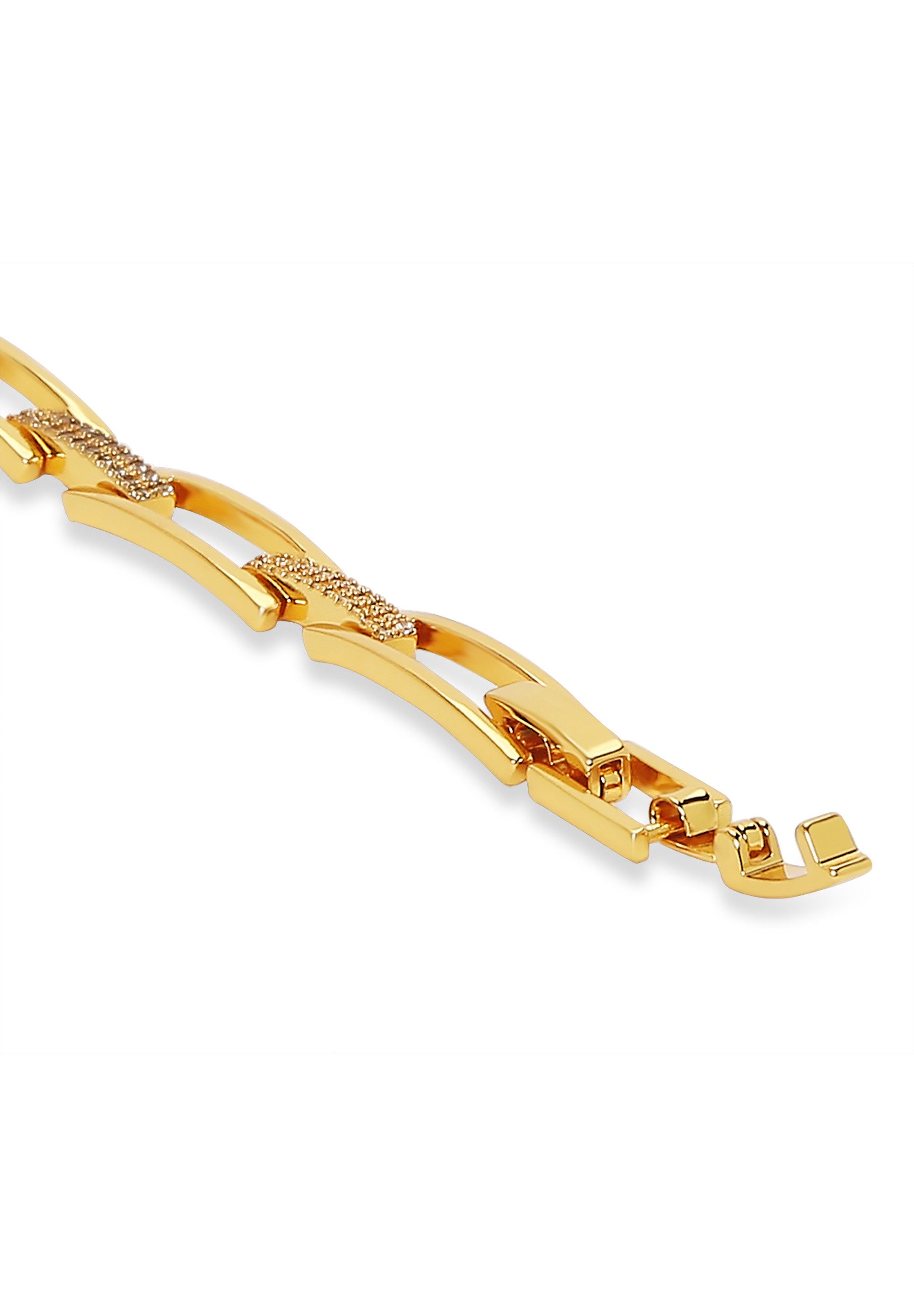 MISH Armband Bluebell, Goldfarbenes Armband, rechteckige Form