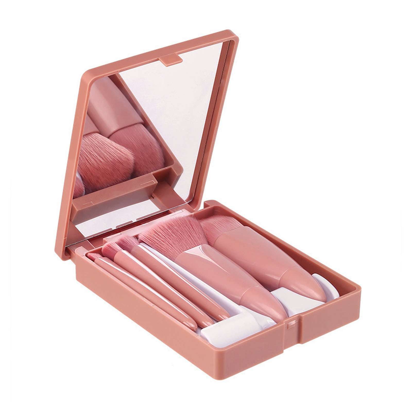 DEBAIJIA Puderpinsel 5 Stück Reise Pinselset Makeup Mini Make Up Pinsel Set