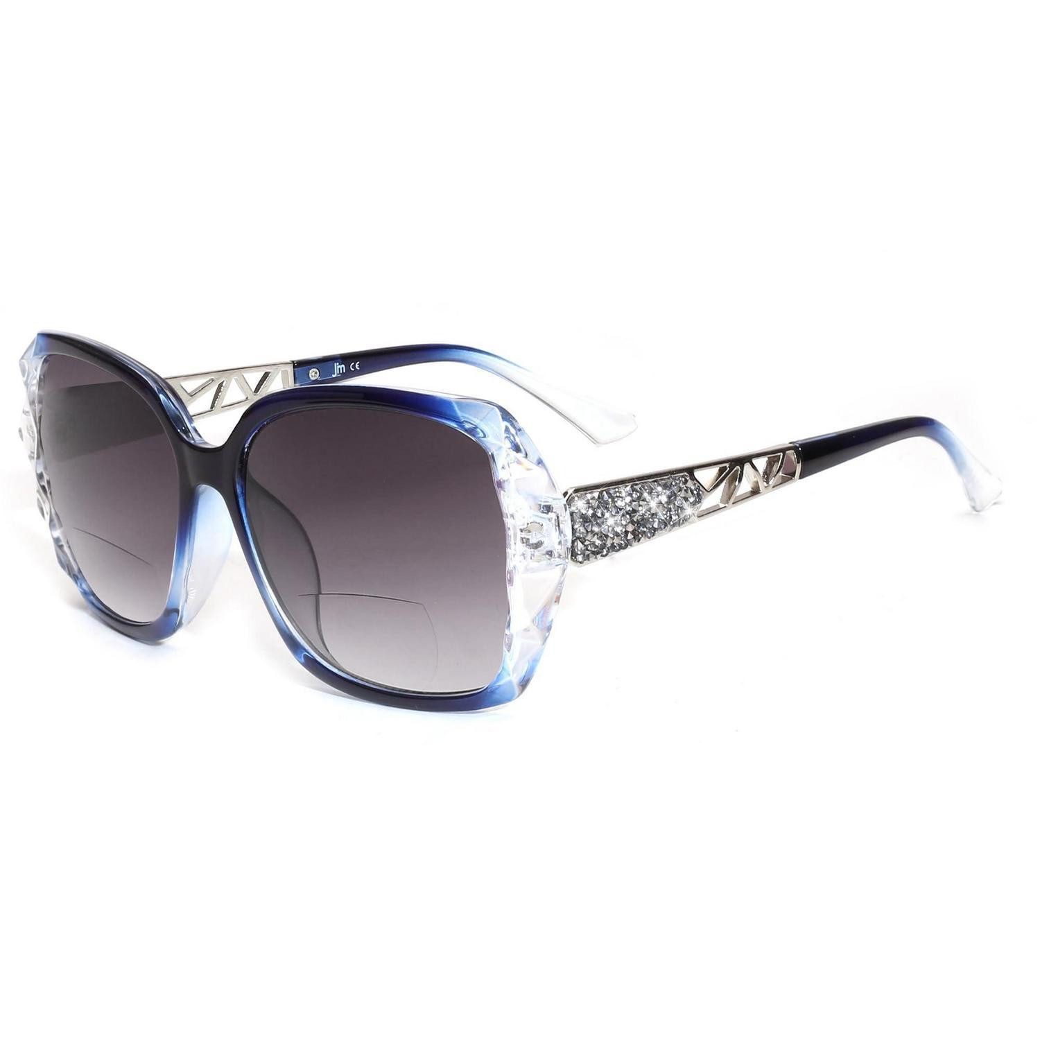 LuxusKollektion Sonnenbrille Bifokale Lese-Sonnenbrille Damen Klar Blau
