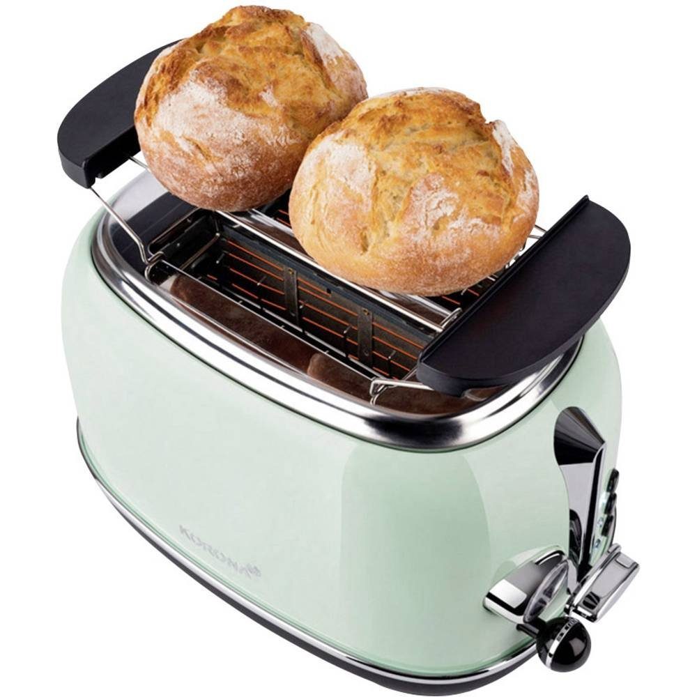 für Toaster 2 KORONA Toaster Retro mit Brötchenaufsatz Scheiben,