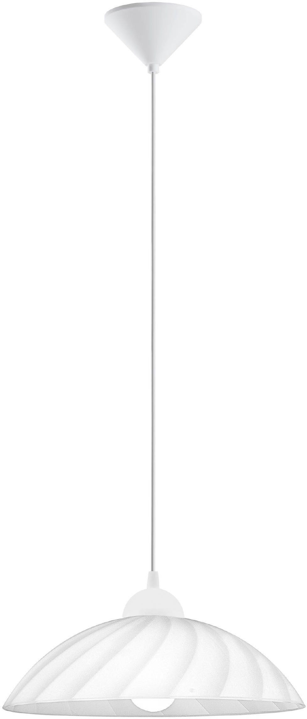 EGLO Hängeleuchte Vetro Pendellampe, satiniertes Glas mit geschwungenen Dek günstig online kaufen