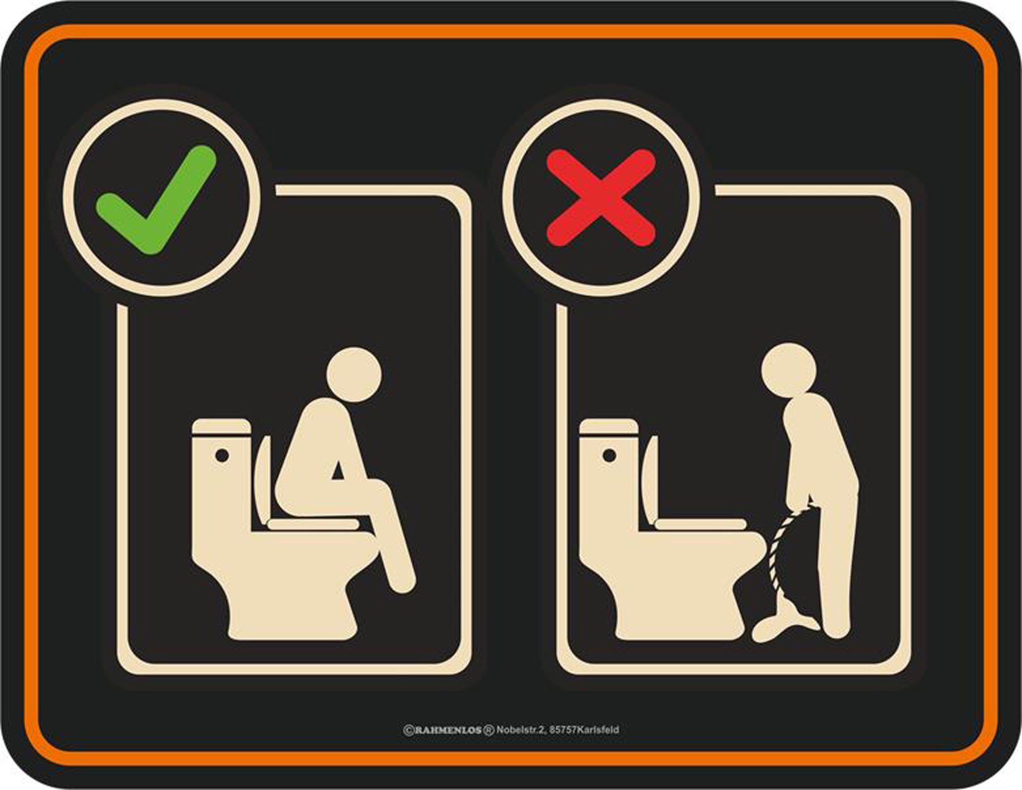 Magnet Bad Sprüche - Magnete - Bitte im Sitzen pinkeln