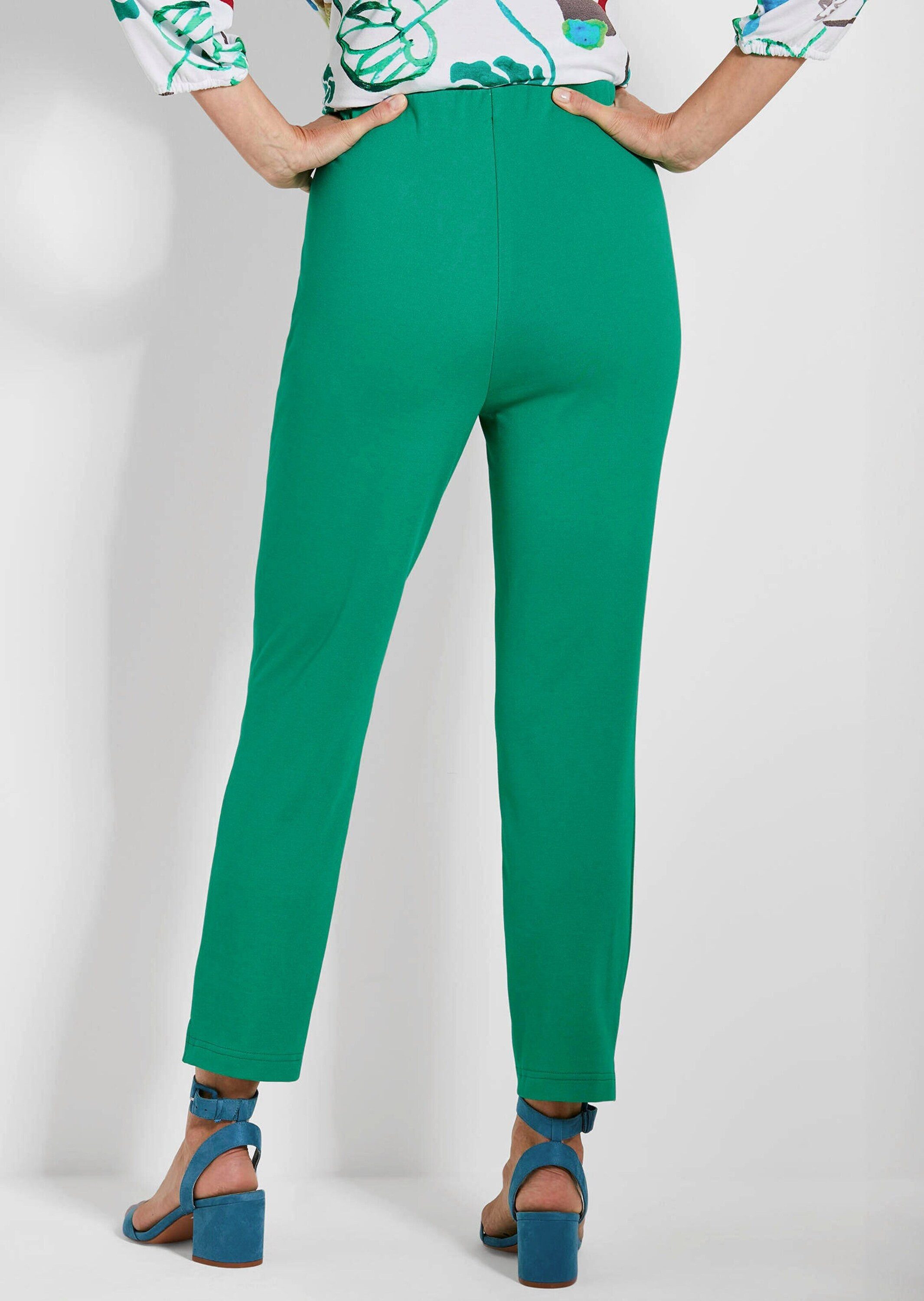 GOLDNER Stoffhose Kurzgröße: Elegante, schmale Hose LOUISA Slim Fit Hose mit verkürzter Länge, schmaler Schnitt, Jersey-Stoff